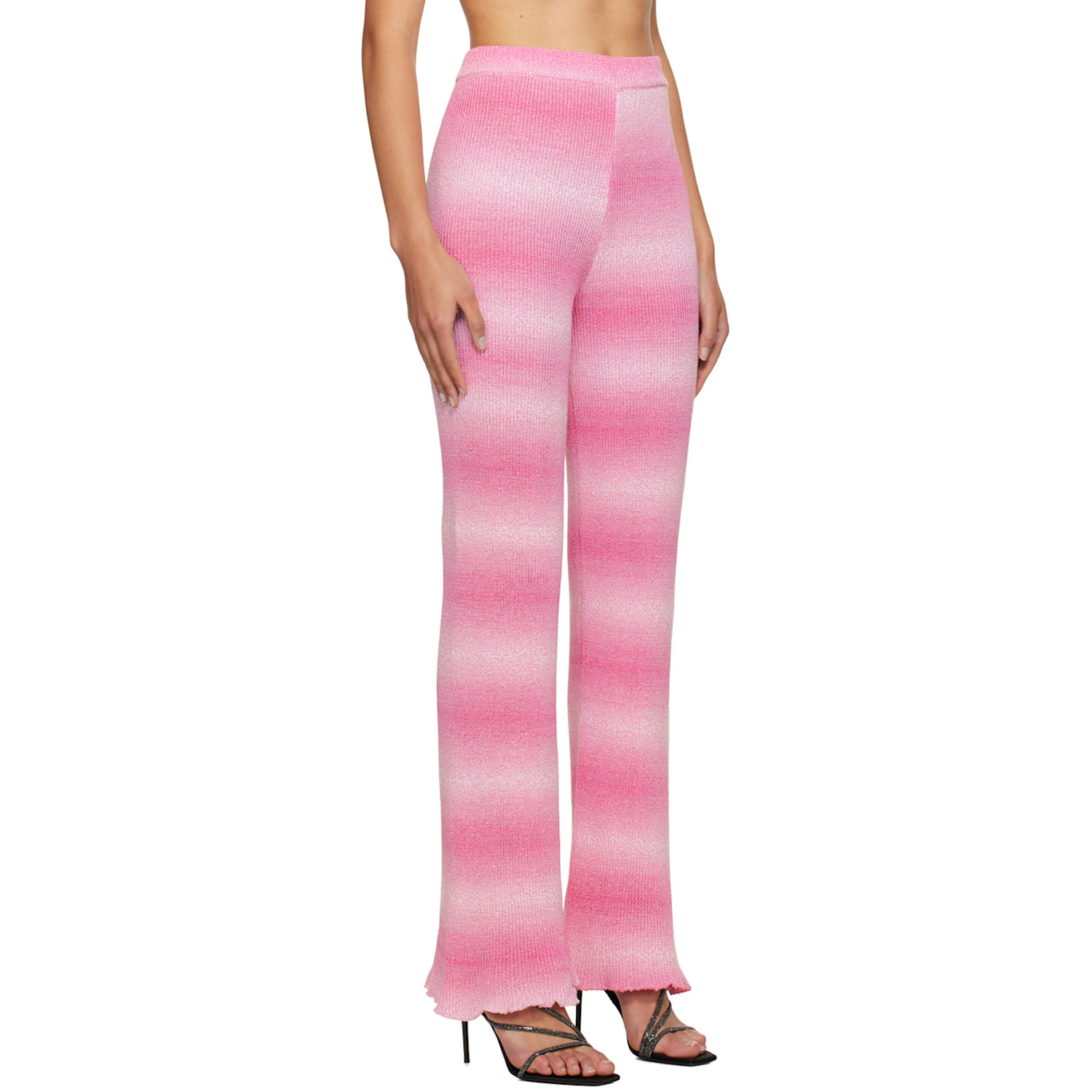  Msgm Pink Gradient Trousers 
