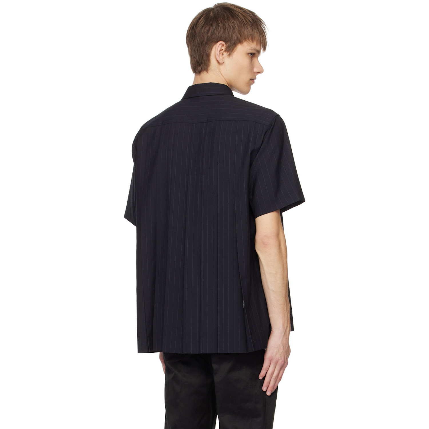  Sacai Navy Stripe Shirt 