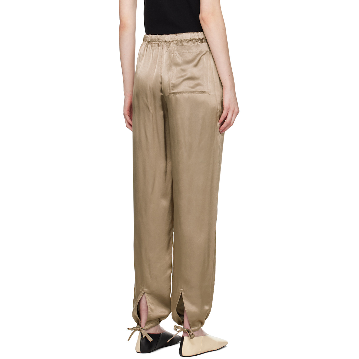  6397 Beige Drawstring Reversible Trousers 