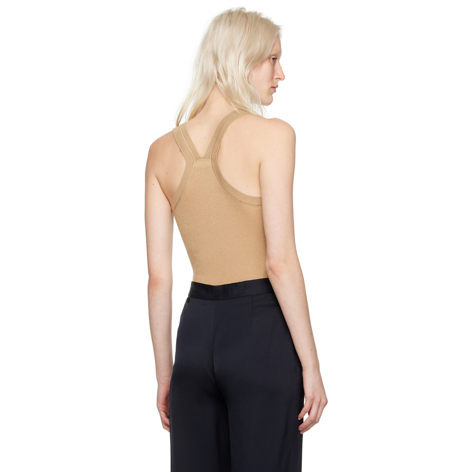  6397 Beige Skinny Tank Top 