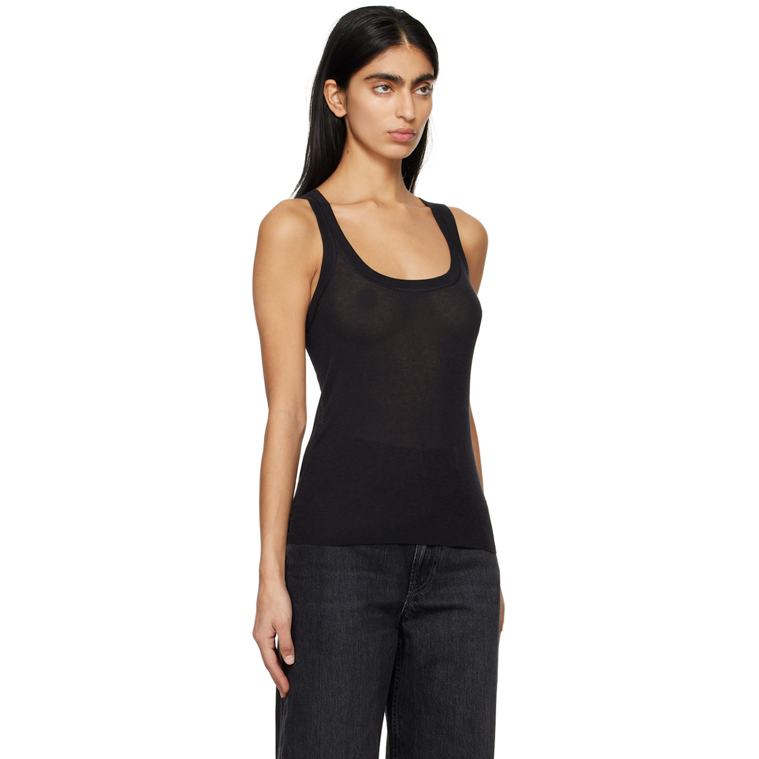  6397 Black Skinny Tank Top 