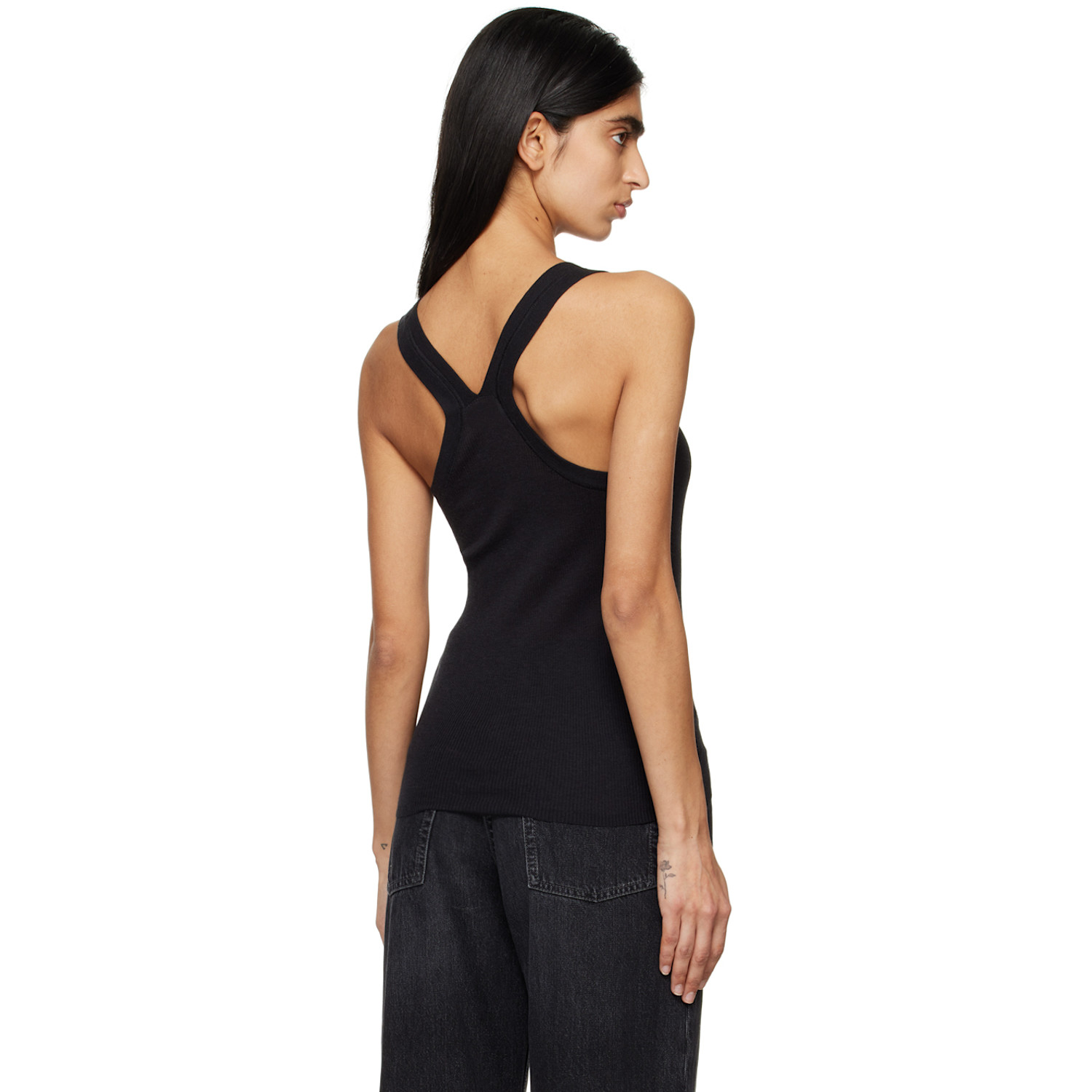  6397 Black Skinny Tank Top 