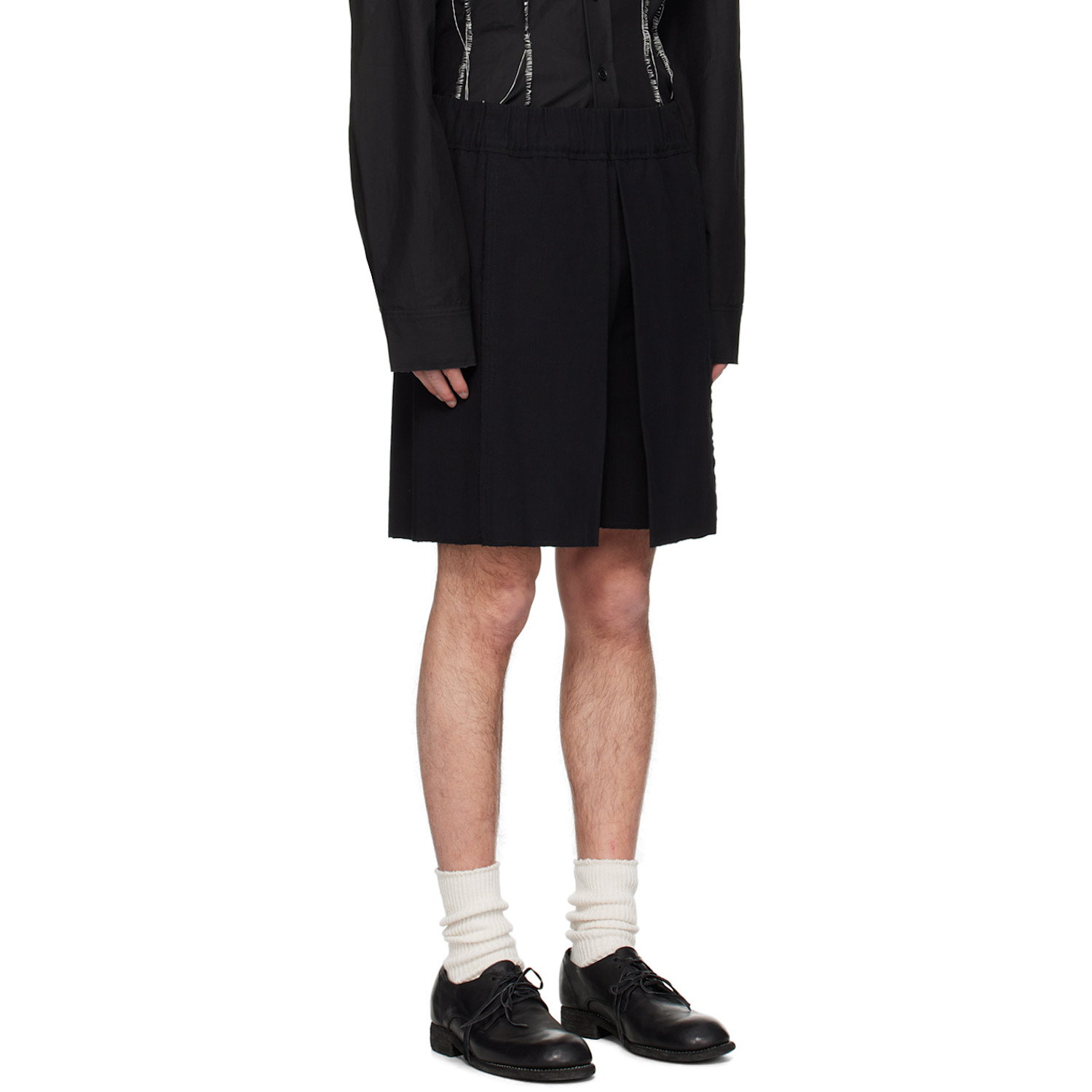 Airei Black Pleated Shorts 