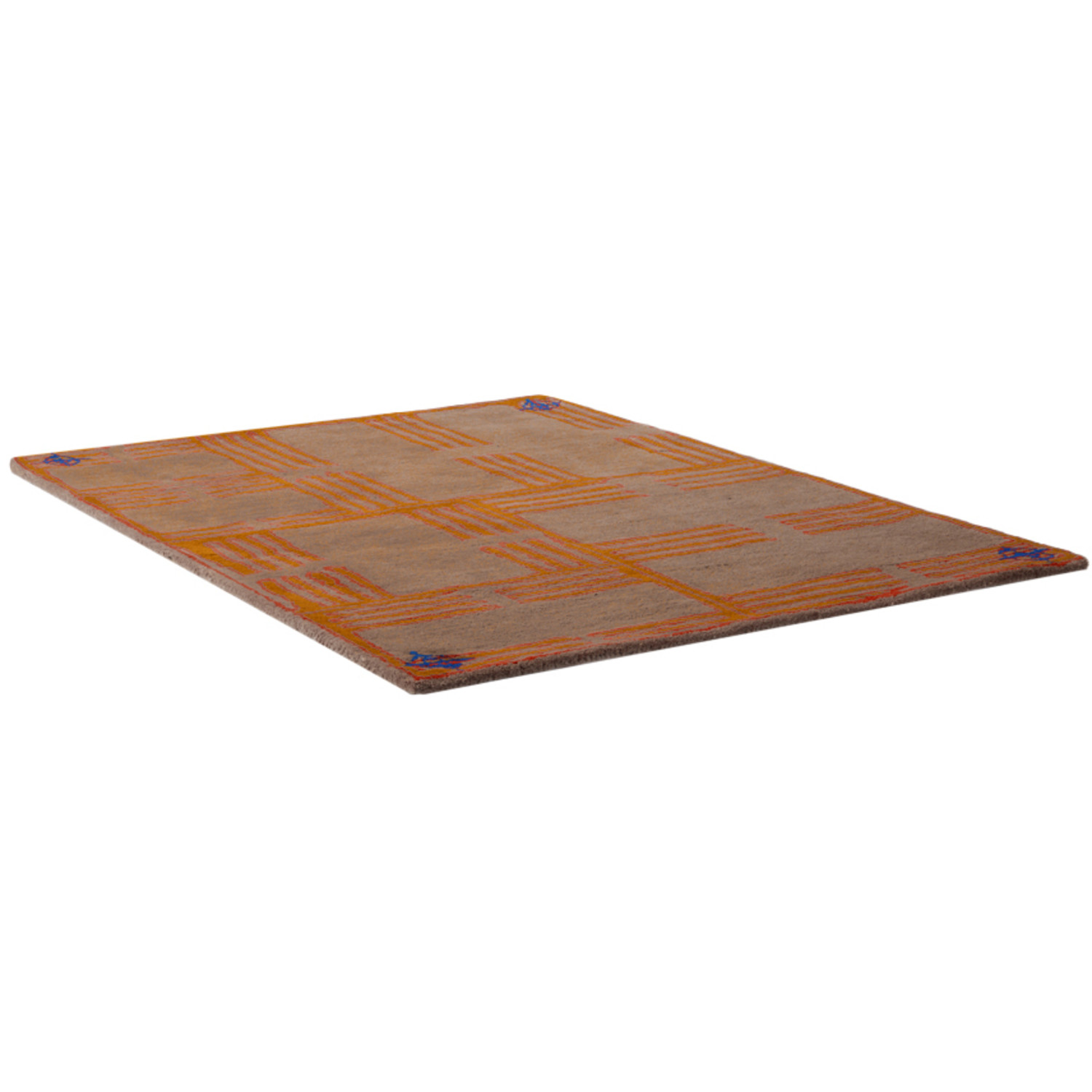  Maki Rugs Brown & Orange Circuit Rug 