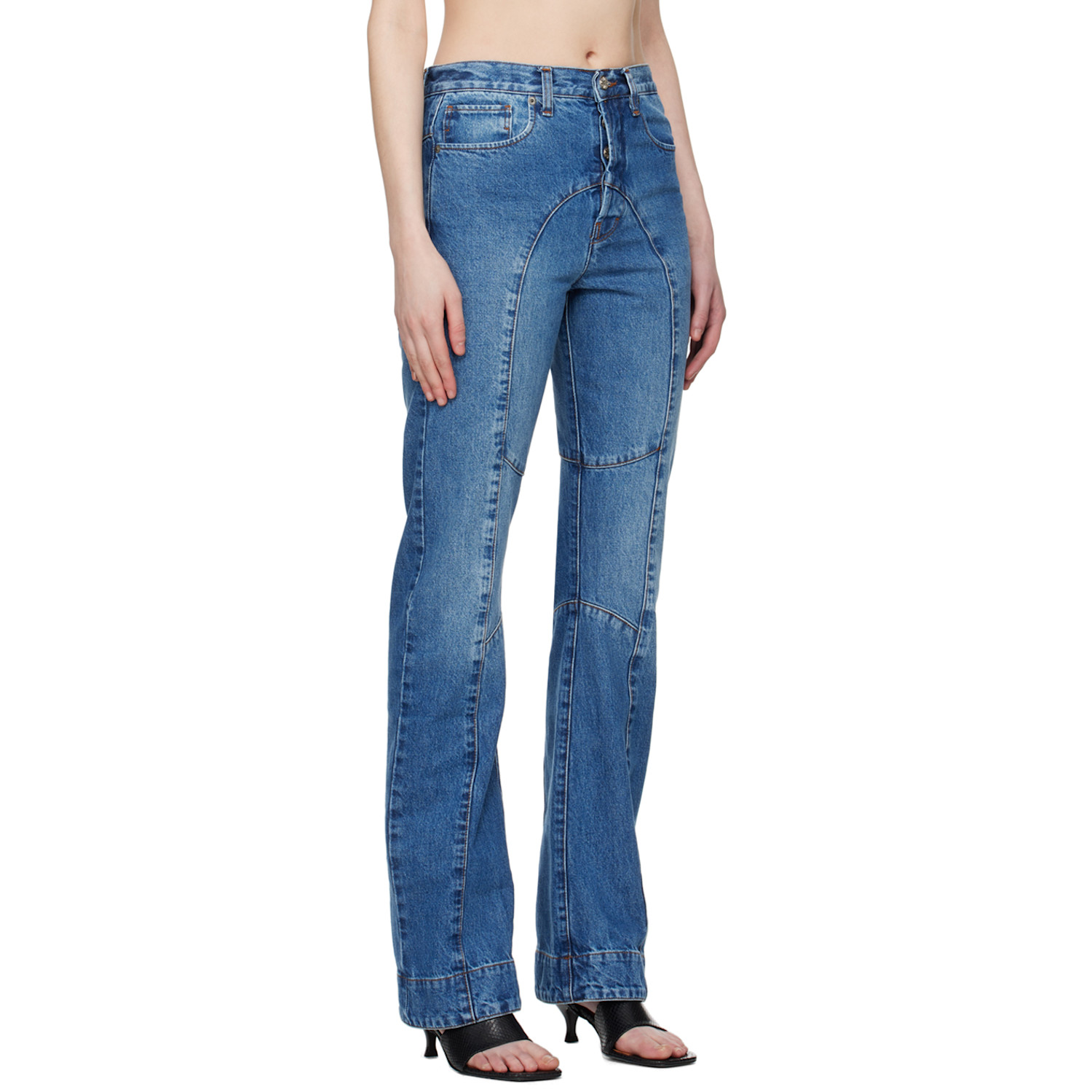  Edward Cuming Blue Paneled Jeans 