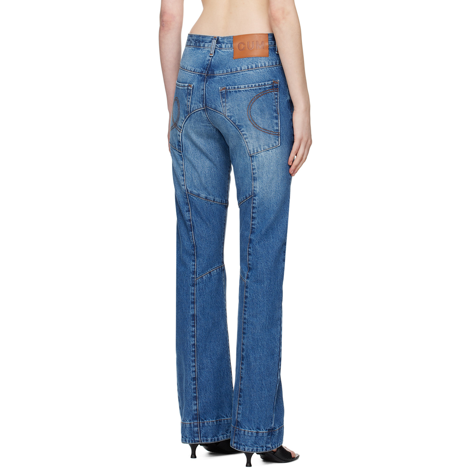  Edward Cuming Blue Paneled Jeans 