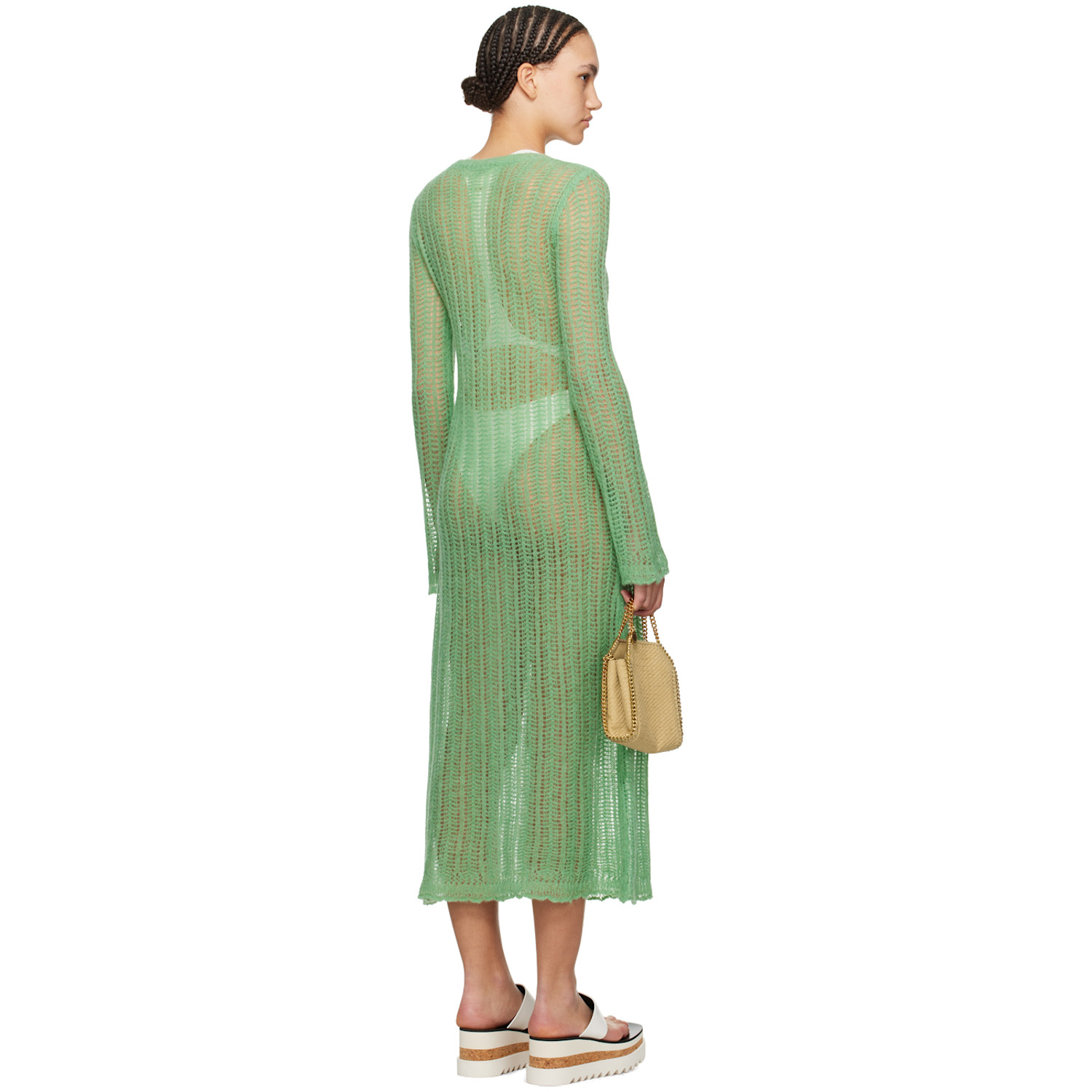 Stella Mccartney Green Airy Maxi Dress 
