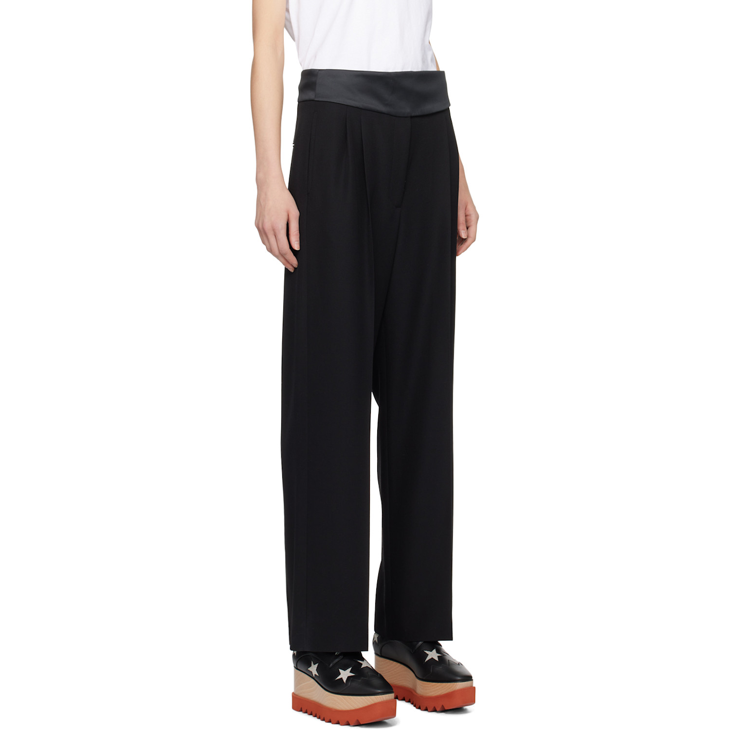  Stella Mccartney Black Tuxedo Trousers 