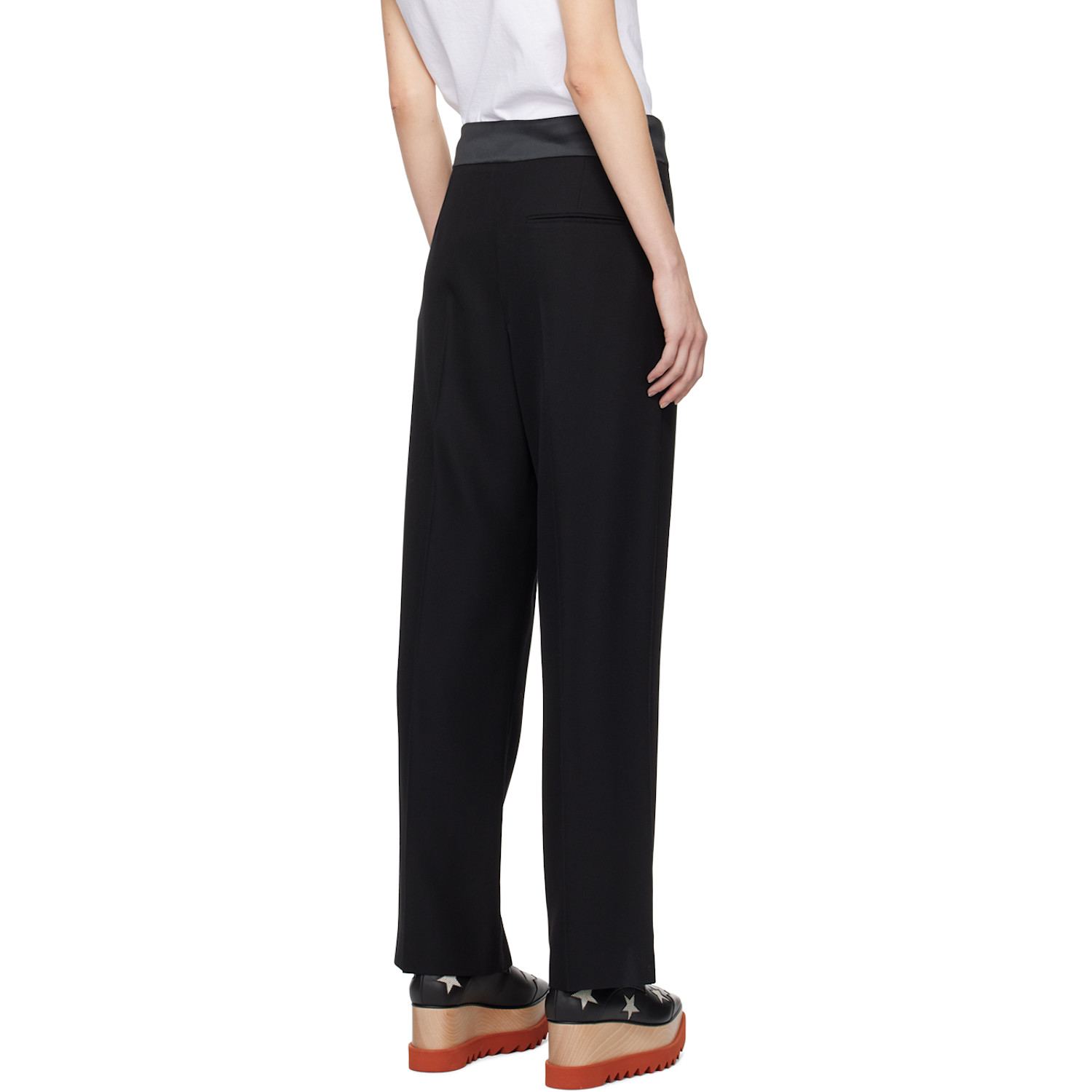  Stella Mccartney Black Tuxedo Trousers 