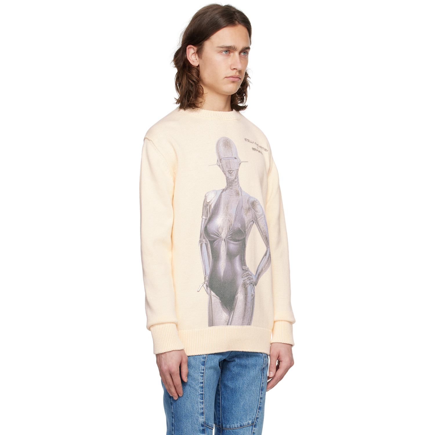  Stella Mccartney Off-white Embroidered Sweater 
