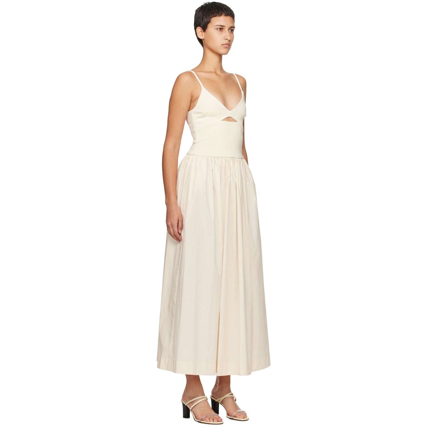  Esse Studios Off-white Tri Knit Maxi Dress 