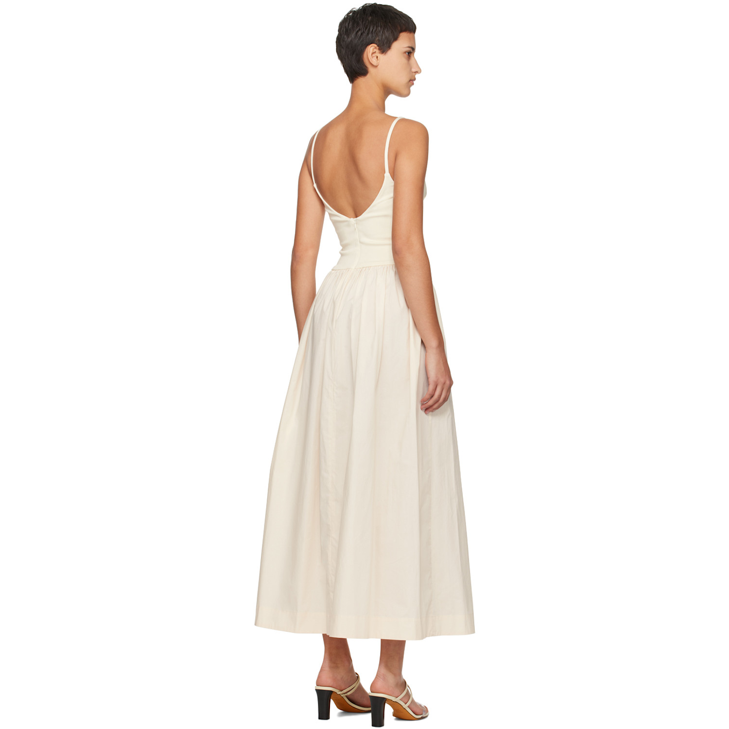  Esse Studios Off-white Tri Knit Maxi Dress 