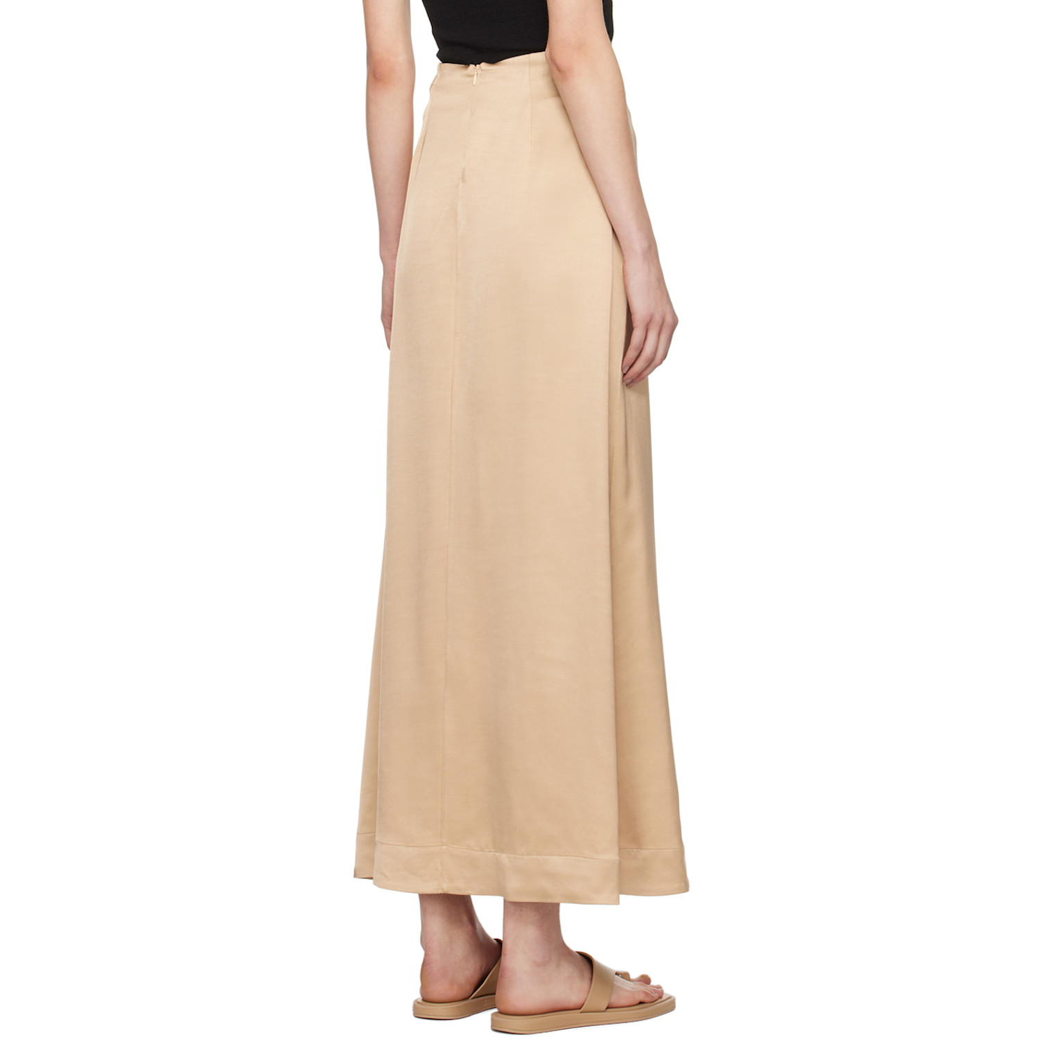  Esse Studios Beige Gilded Maxi Skirt 