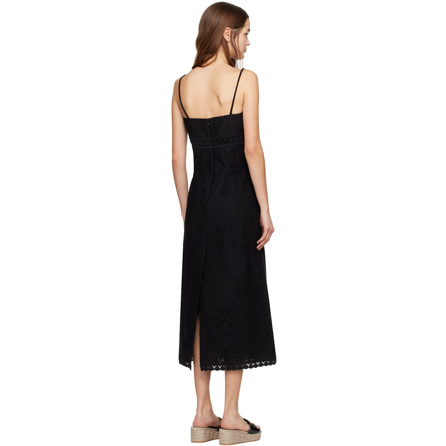  Valentino Black Jardin Maxi Dress 