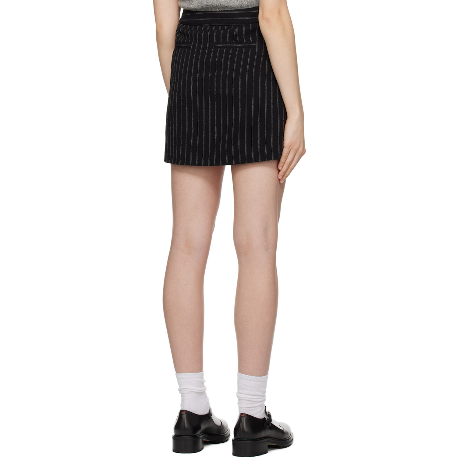  Ami Paris Black Stripes Miniskirt 