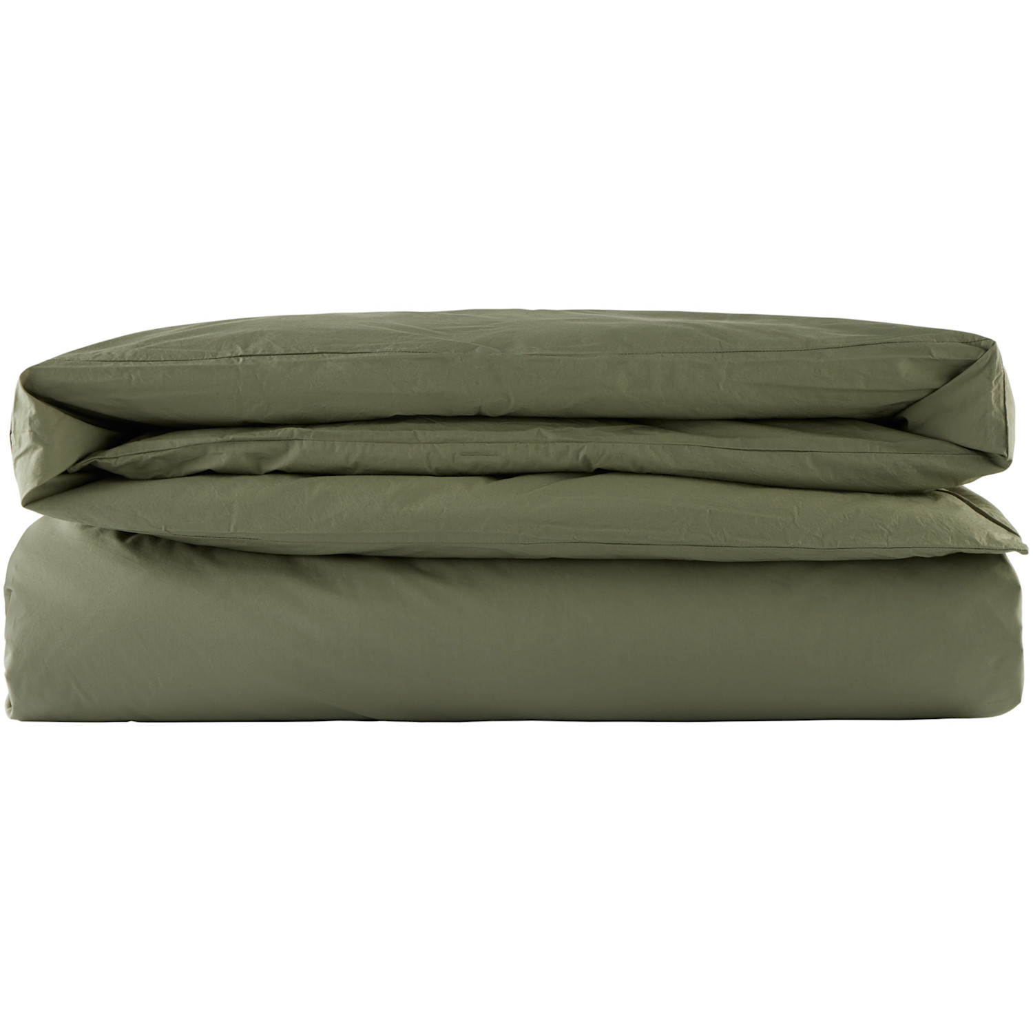  Tekla Green Percale Duvet Cover, King 