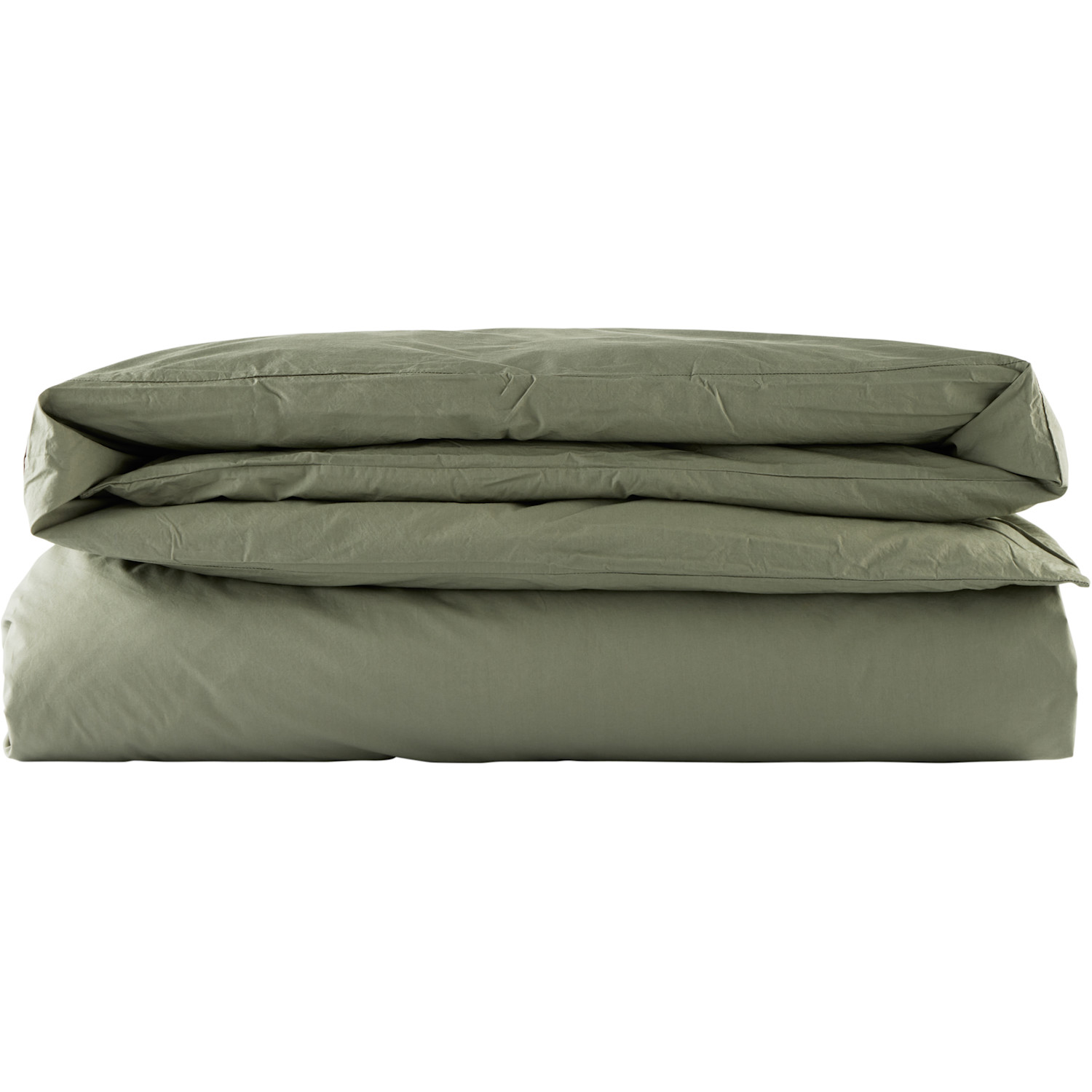  Tekla Khaki Percale Duvet Cover, Queen 