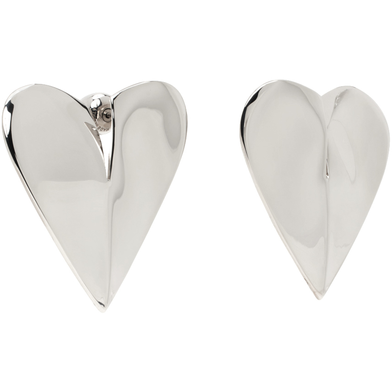  Alaïa Silver 'le Cœur' Earrings 