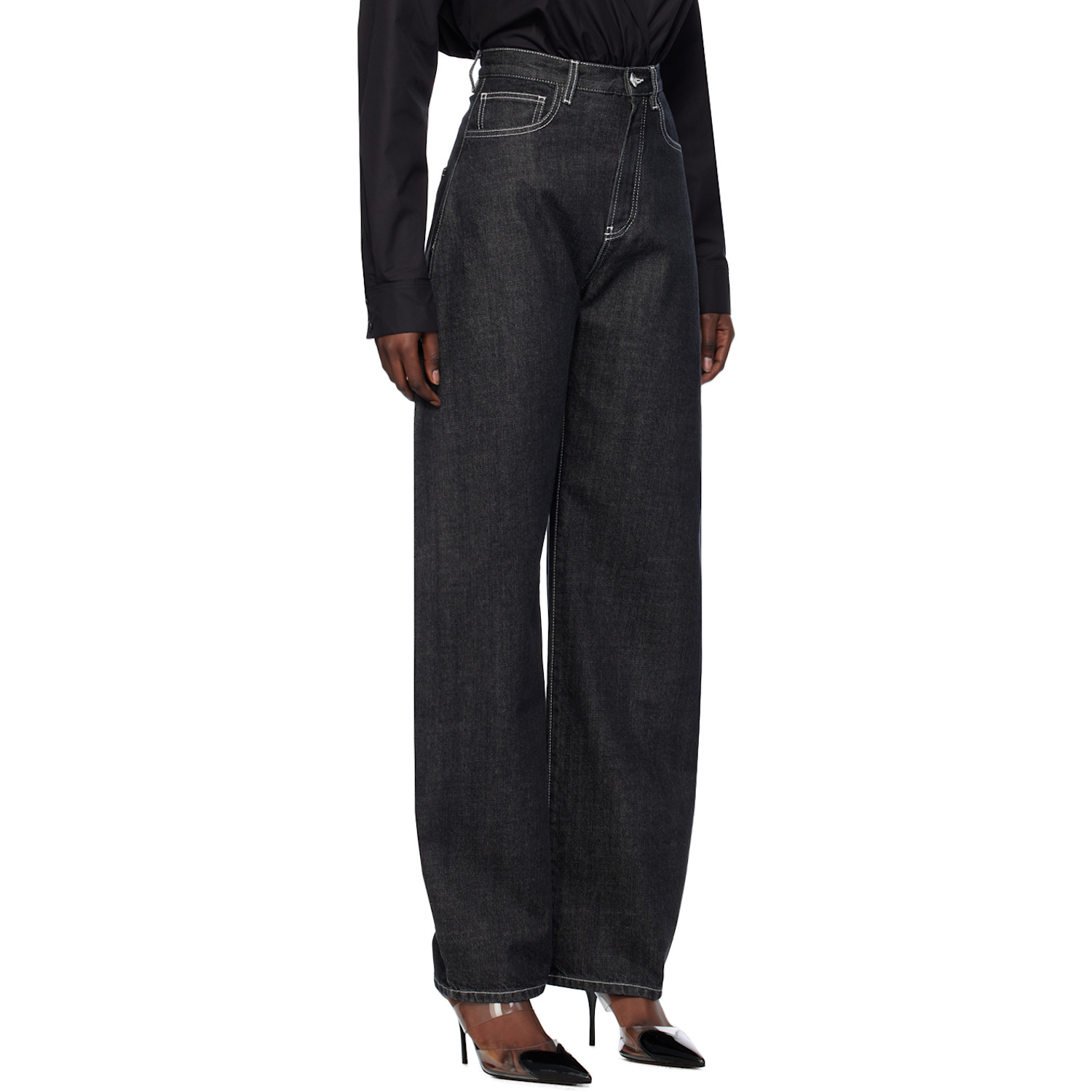  Alaïa Black Round Jeans 