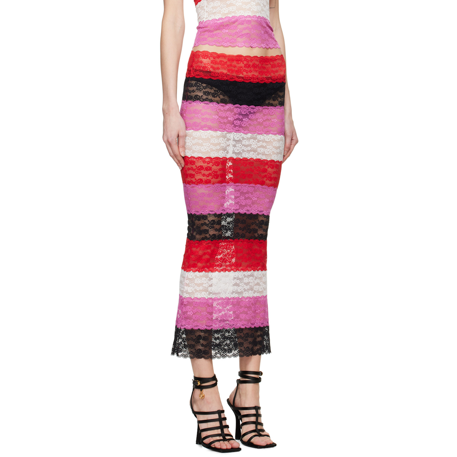  Sinead Gorey Multicolor Paneled Maxi Skirt 