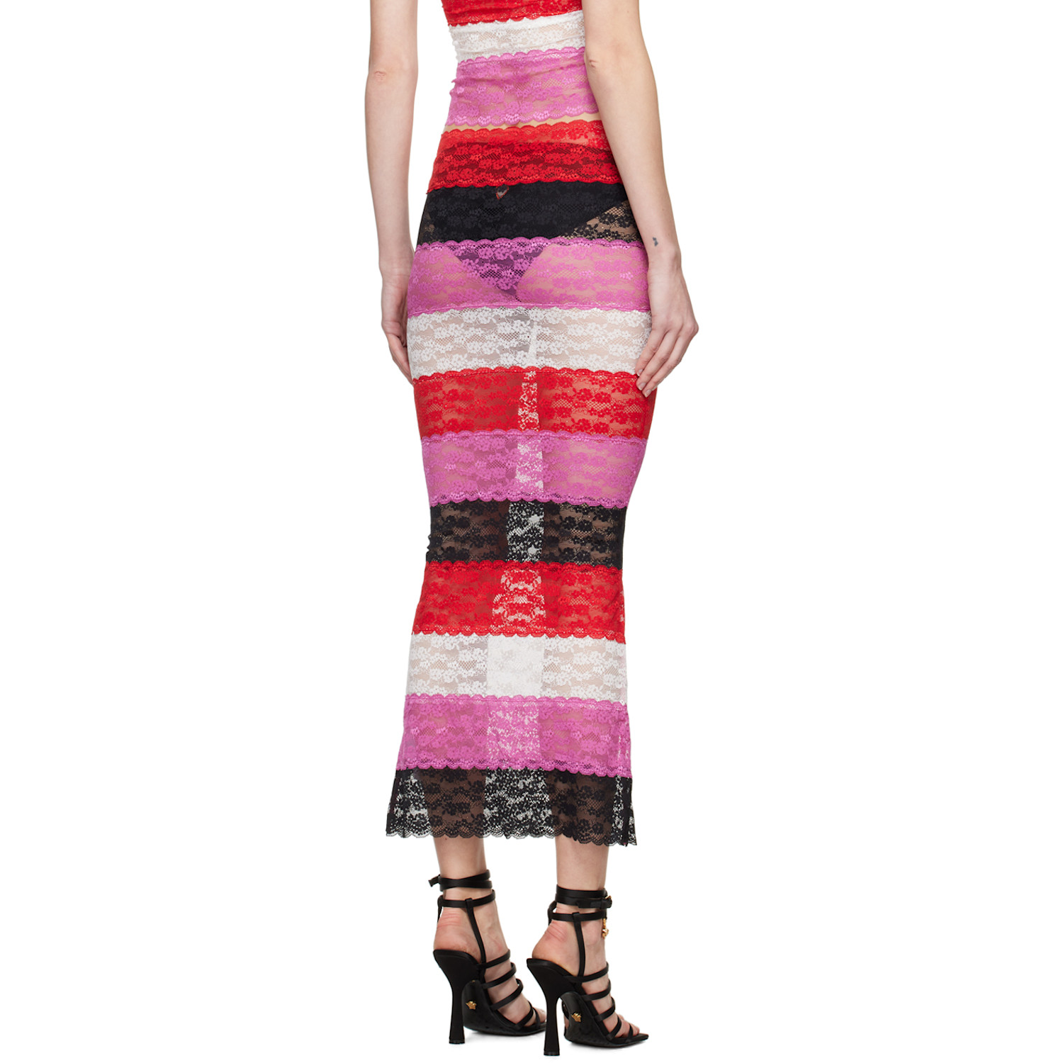  Sinead Gorey Multicolor Paneled Maxi Skirt 