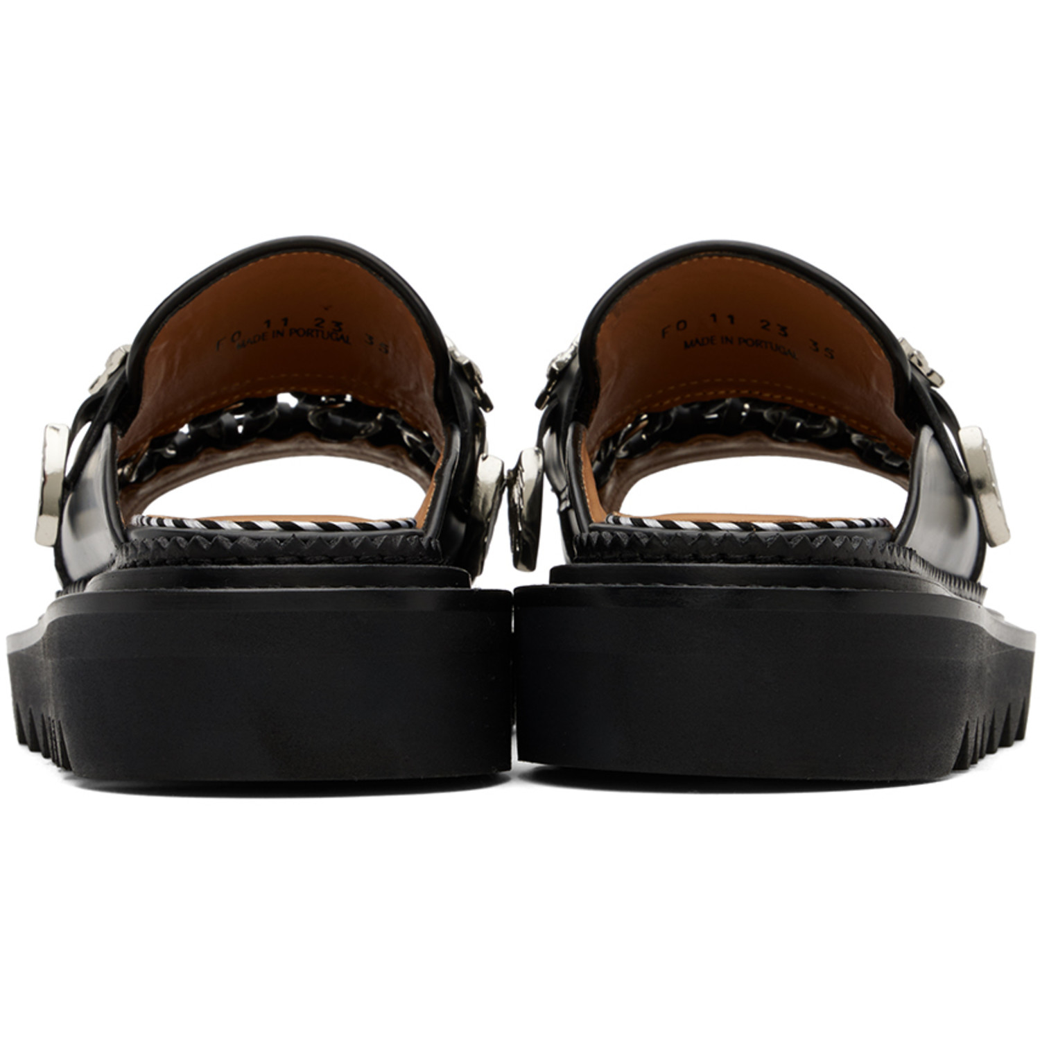  Toga Pulla Black Chain Sandals 