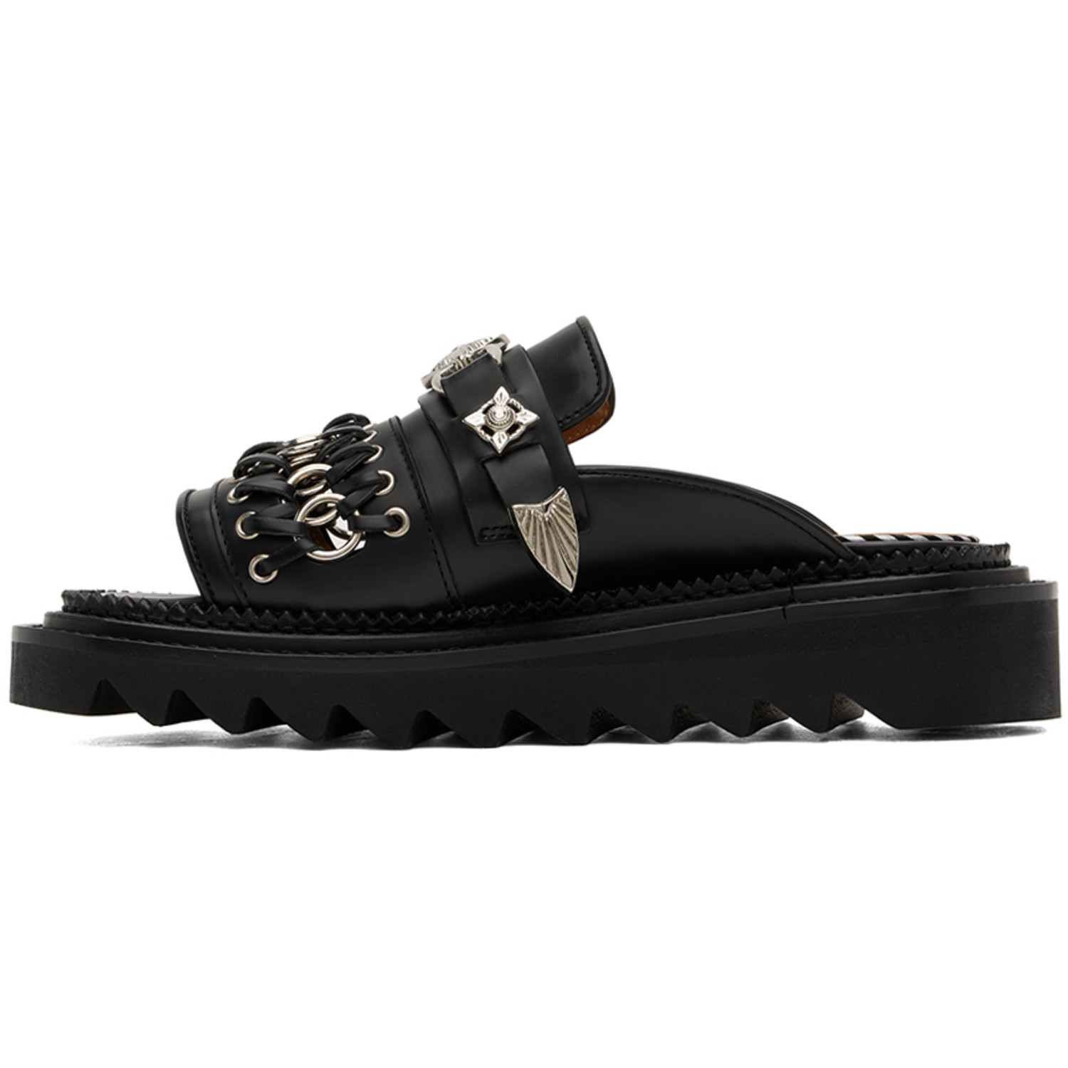  Toga Pulla Black Chain Sandals 