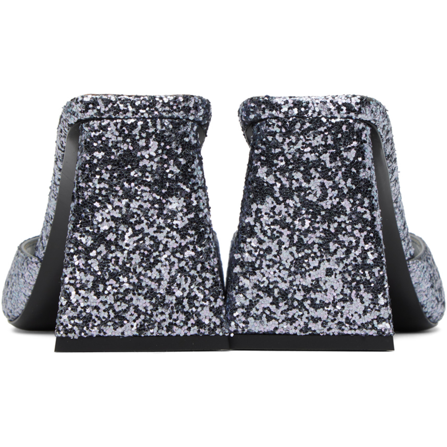  The Attico Silver Mini Devon Mules 