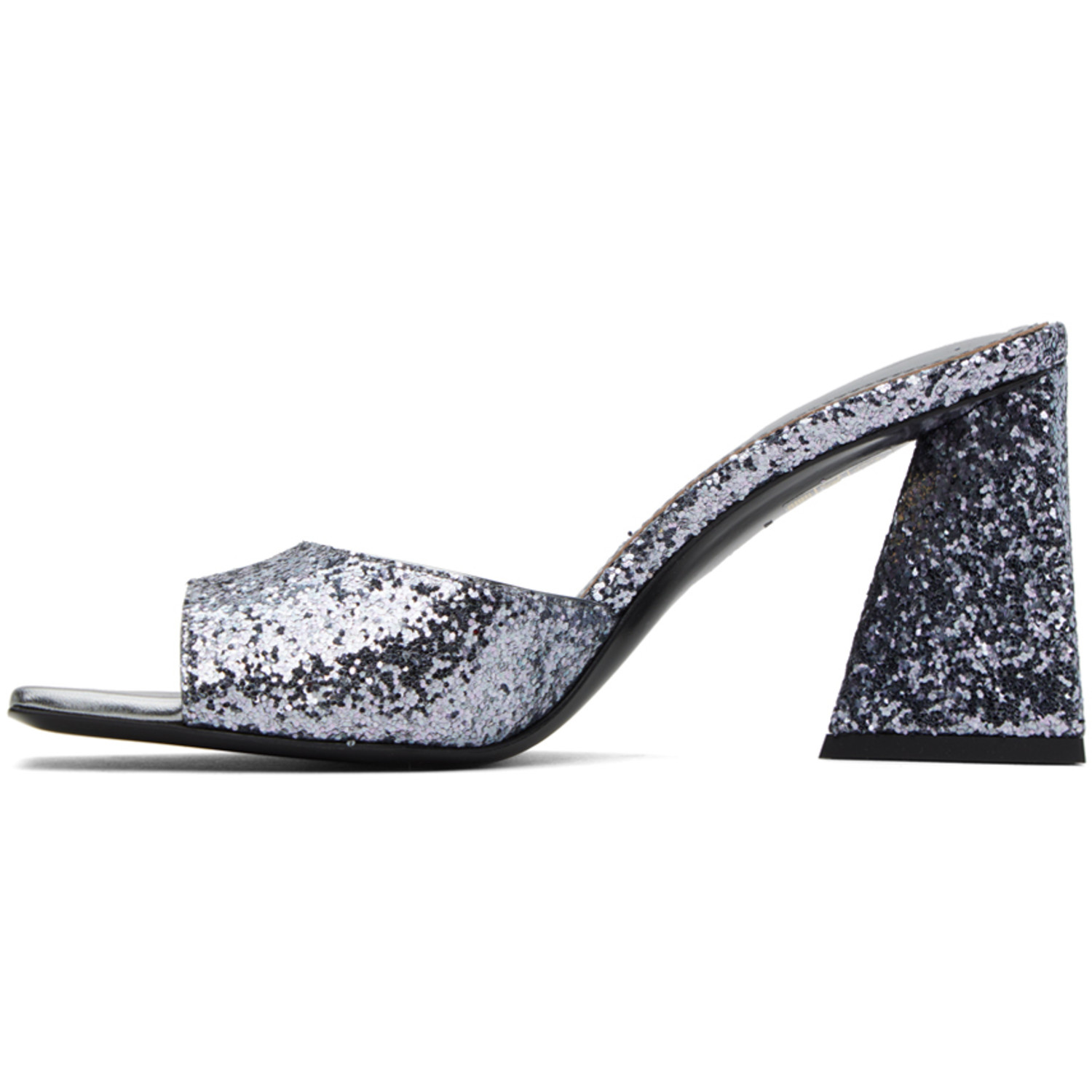  The Attico Silver Mini Devon Mules 