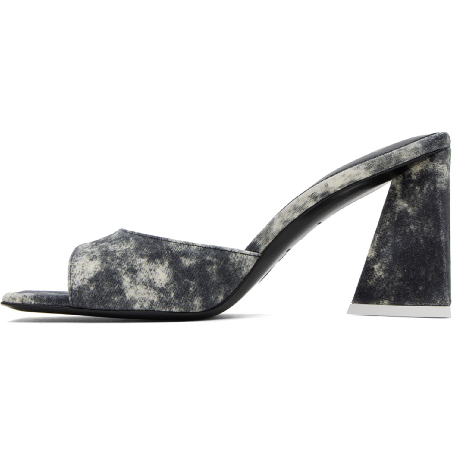  The Attico Gray Mini Devon Mules 