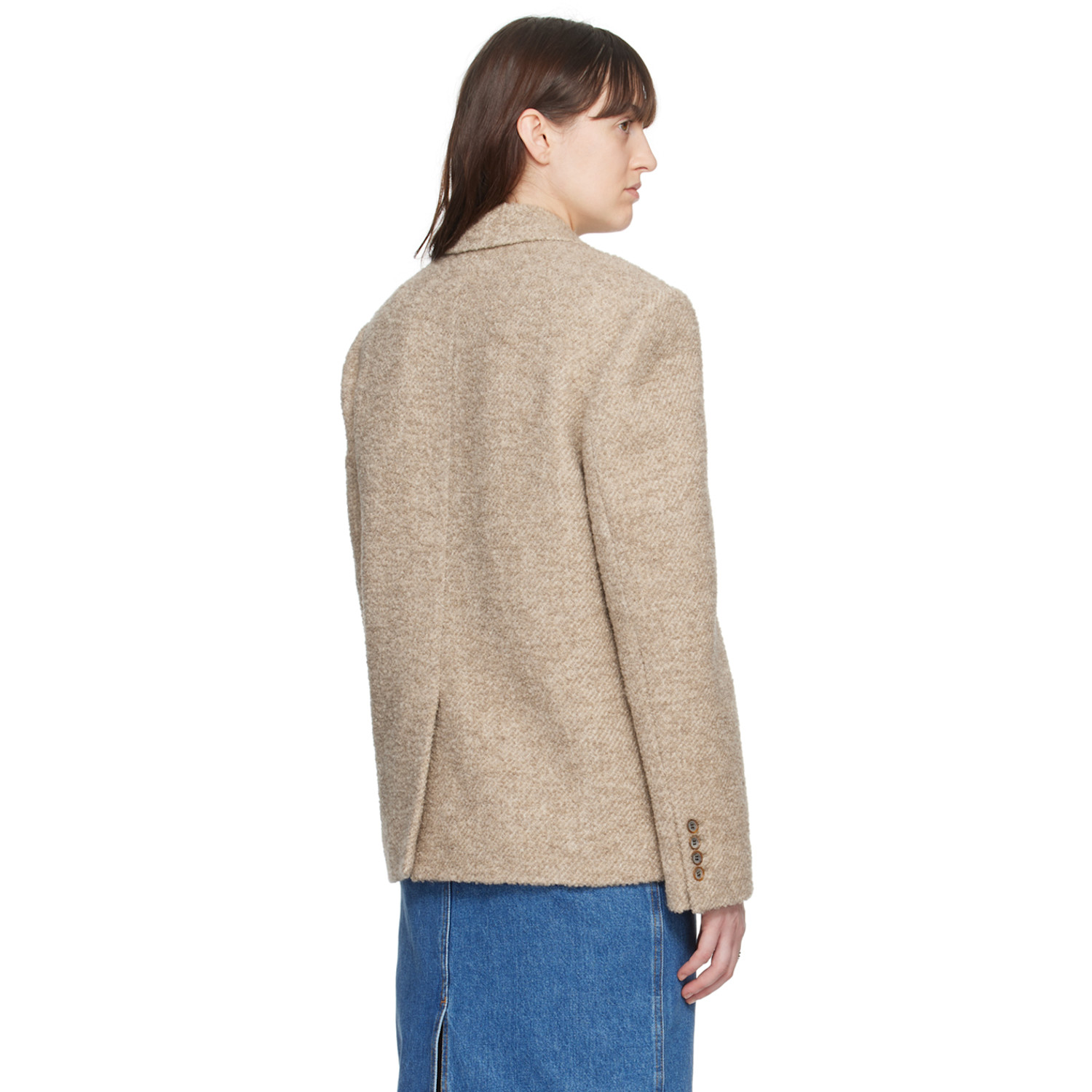  Magda Butrym Beige Button Coat 
