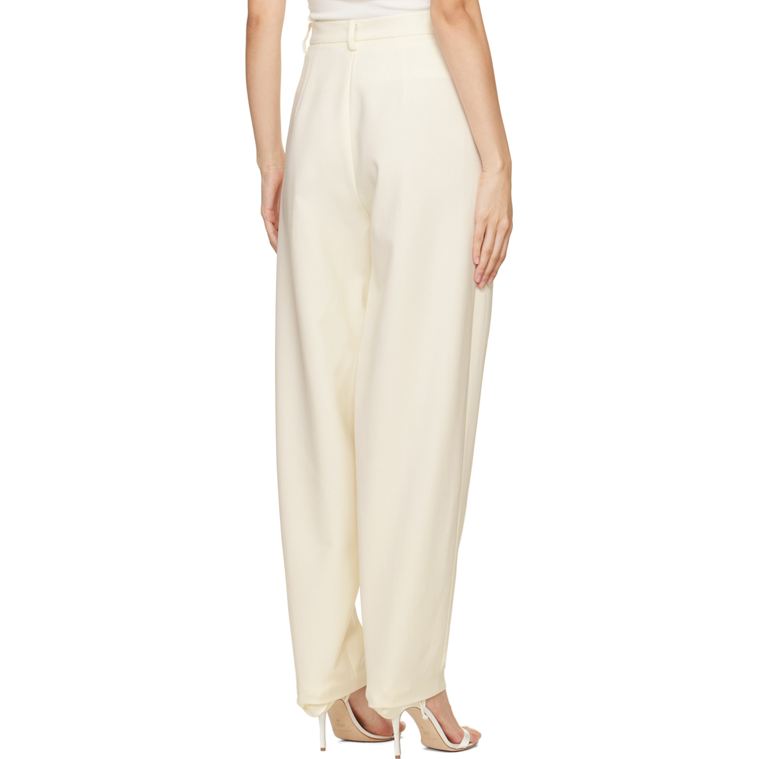  Magda Butrym Off-white Tapered Trousers 