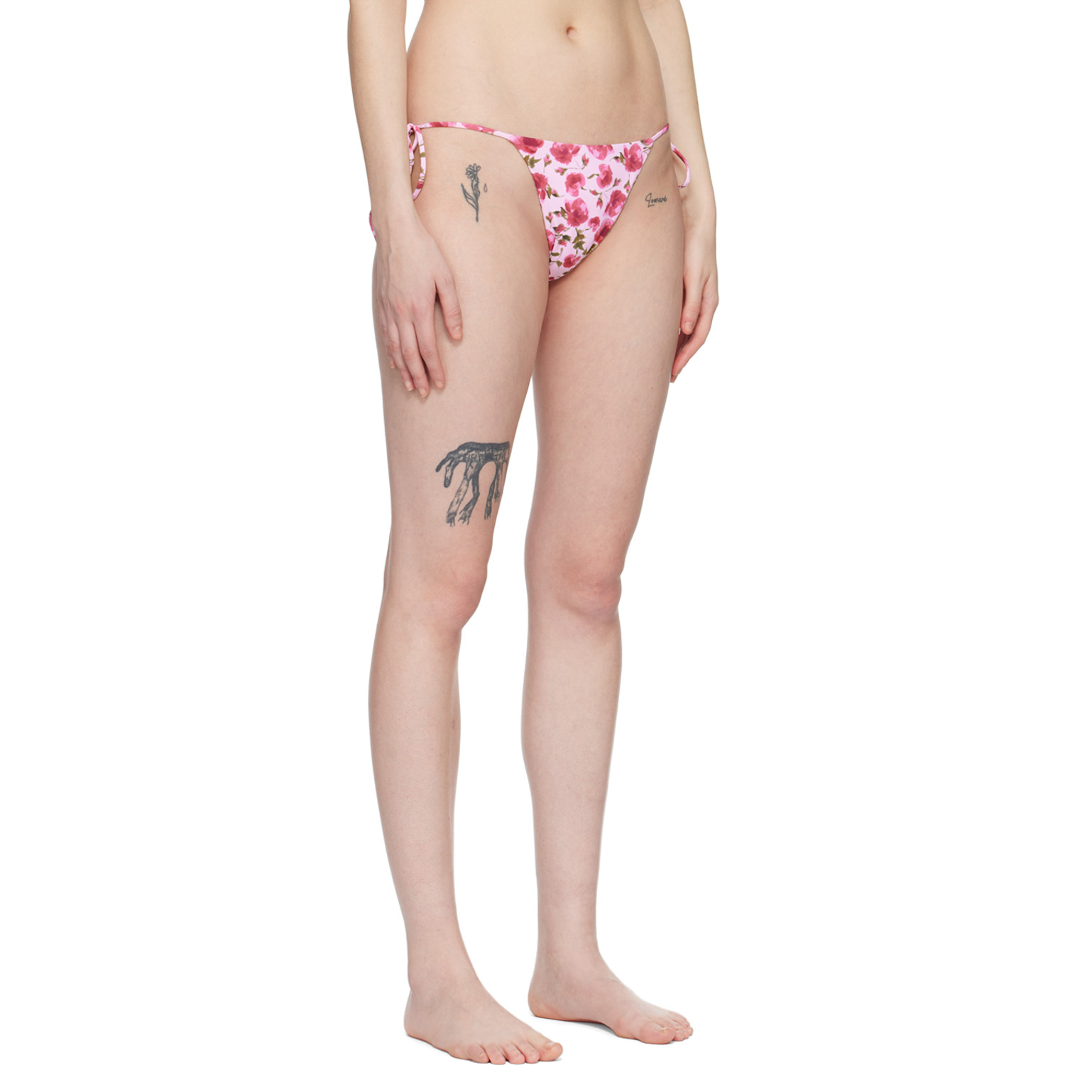 Magda Butrym Pink Self-tie Bikini Bottom 