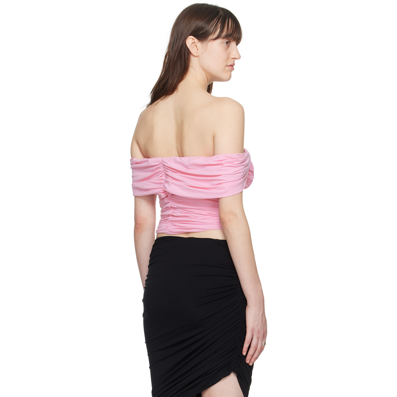  Magda Butrym Pink Ruched Blouse 