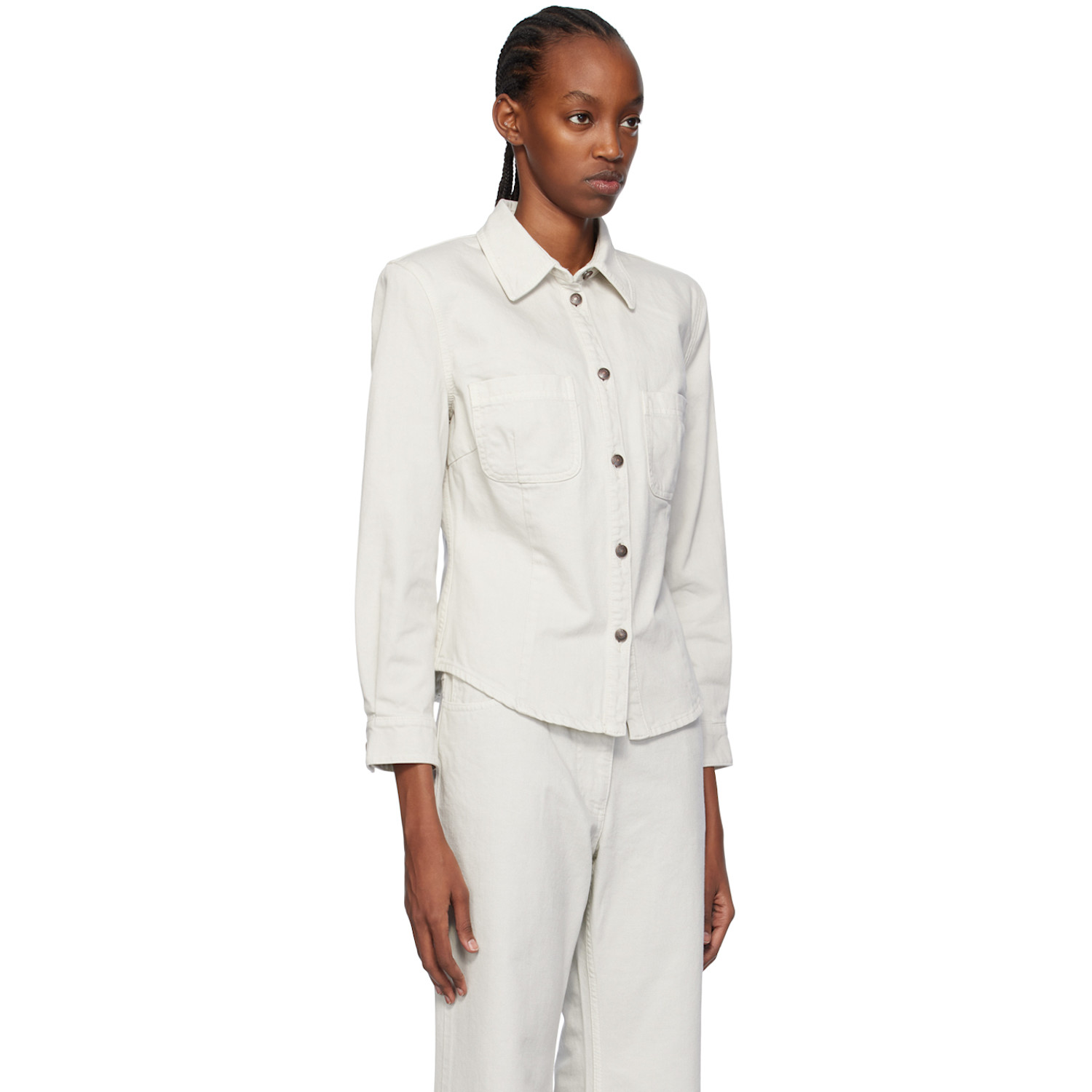  Magda Butrym Gray 06 Denim Shirt 