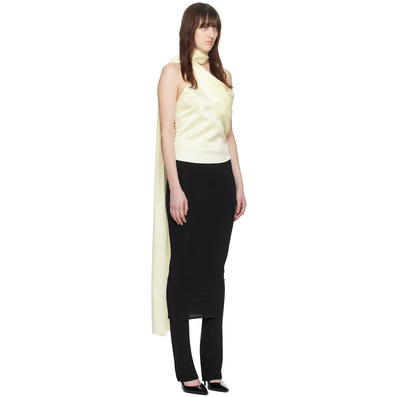  Magda Butrym Off-white Scarf Tank Top 