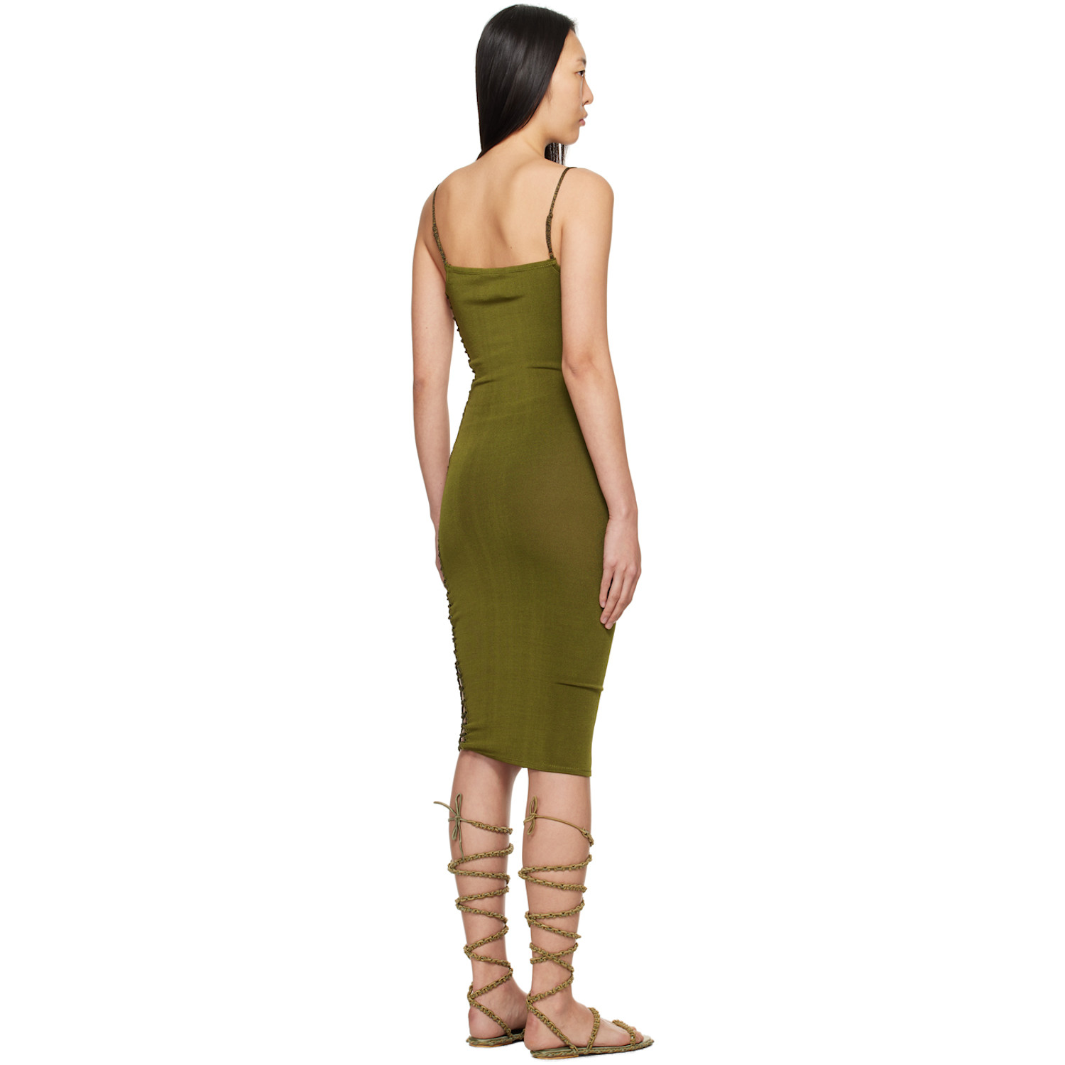  Isa Boulder Ssense Exclusive Khaki Jigsaw Midi Dress 