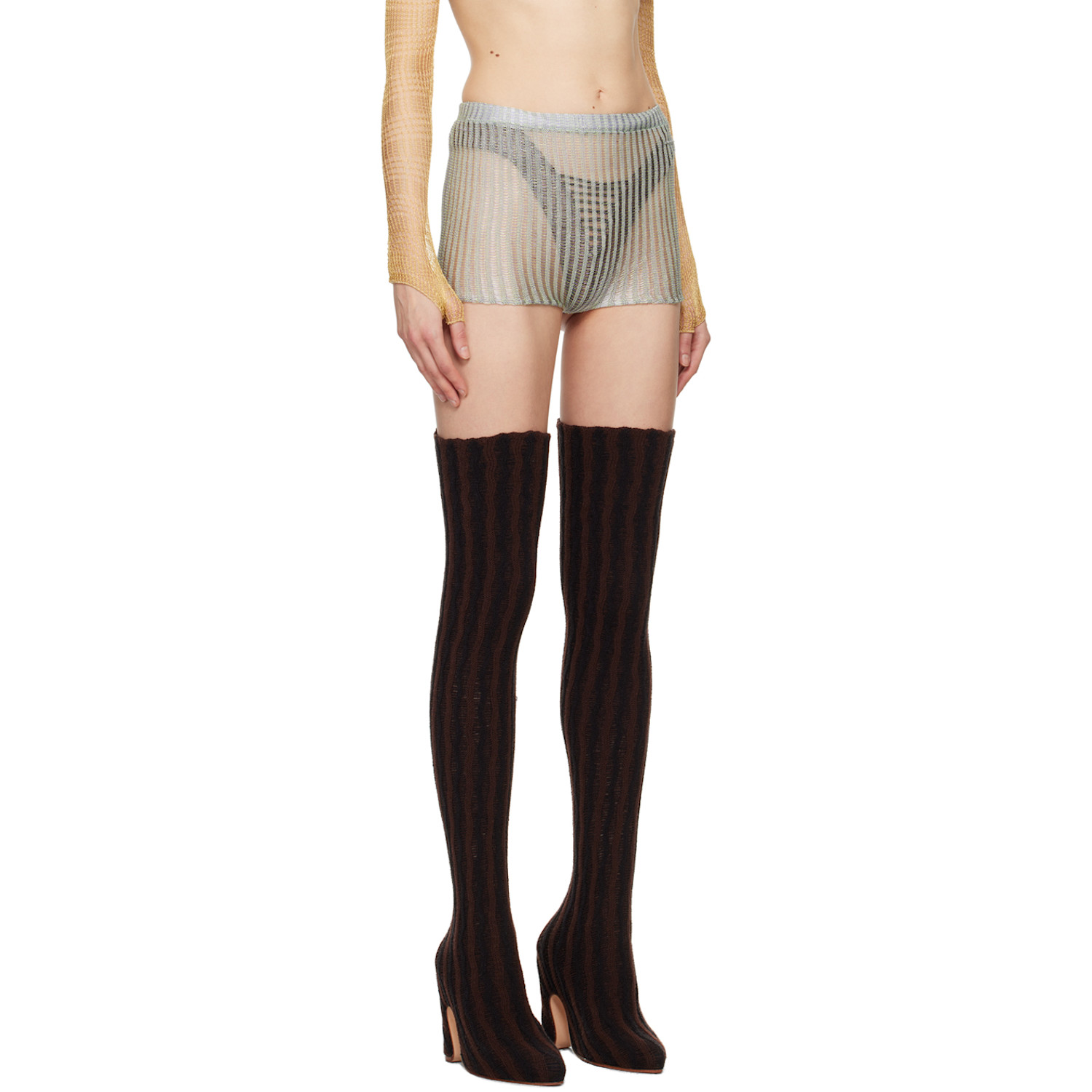  Isa Boulder Ssense Exclusive Green & Purple Daughter Shorts 