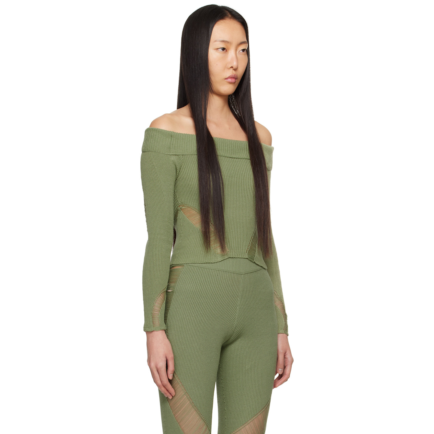  Isa Boulder Ssense Exclusive Green Floater Long Sleeve T-shirt 