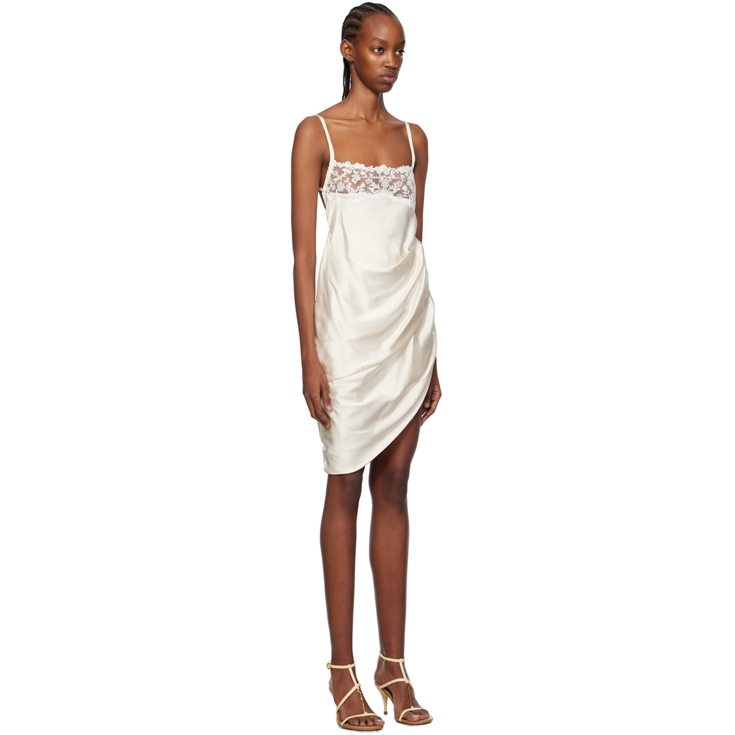  Jacquemus Off-white Les Sculptures 'la Saudade Brodée' Minidress 