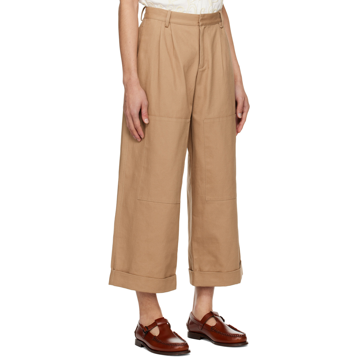  Commas Taupe Patch Trousers 