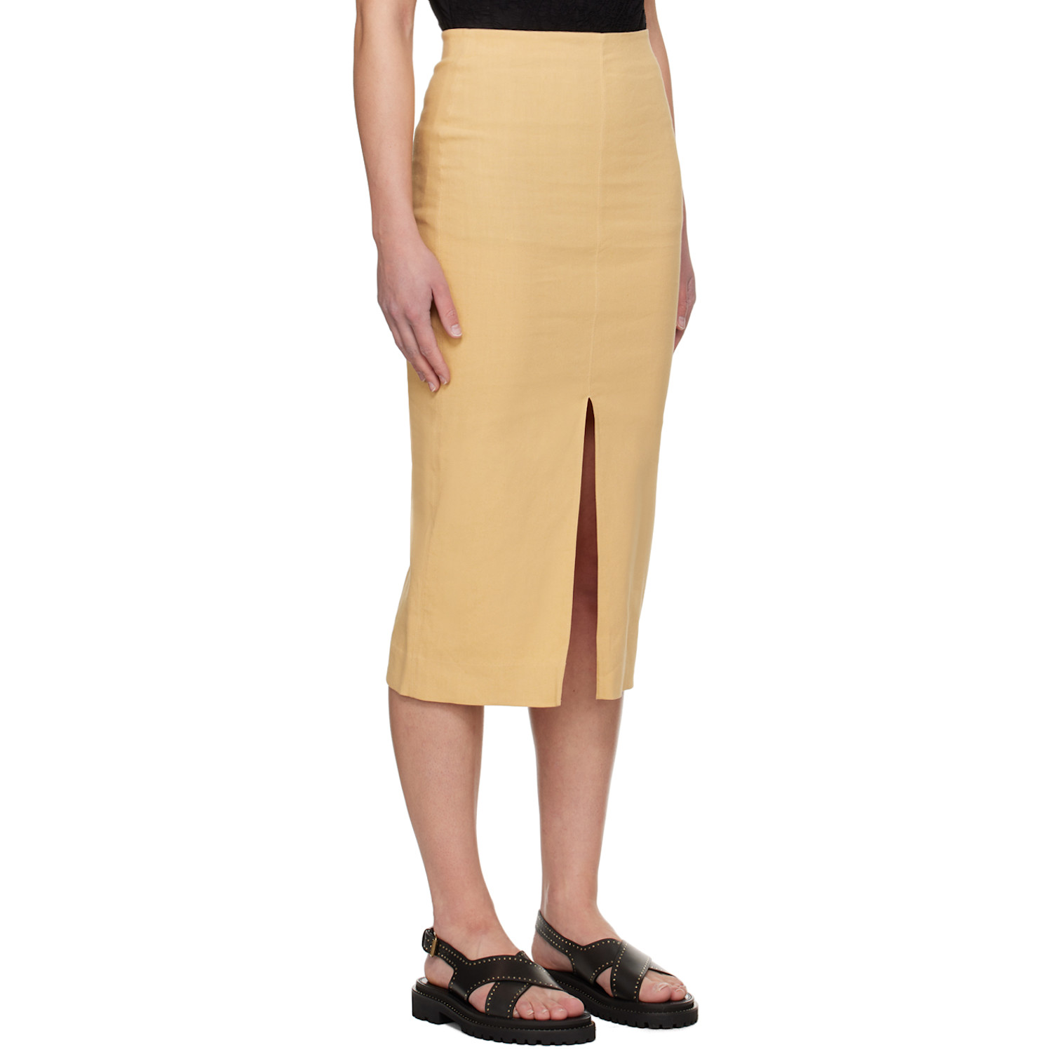  Isabel Marant Beige Mills Midi Skirt 