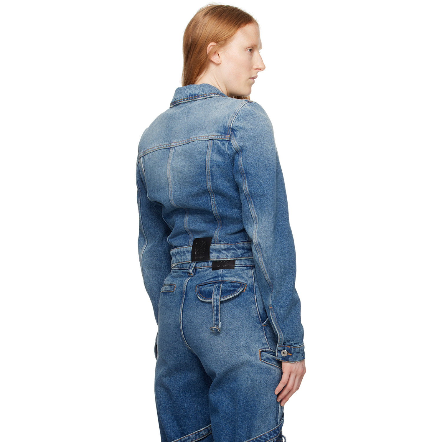  Off-white Blue Cargo Denim Jacket 