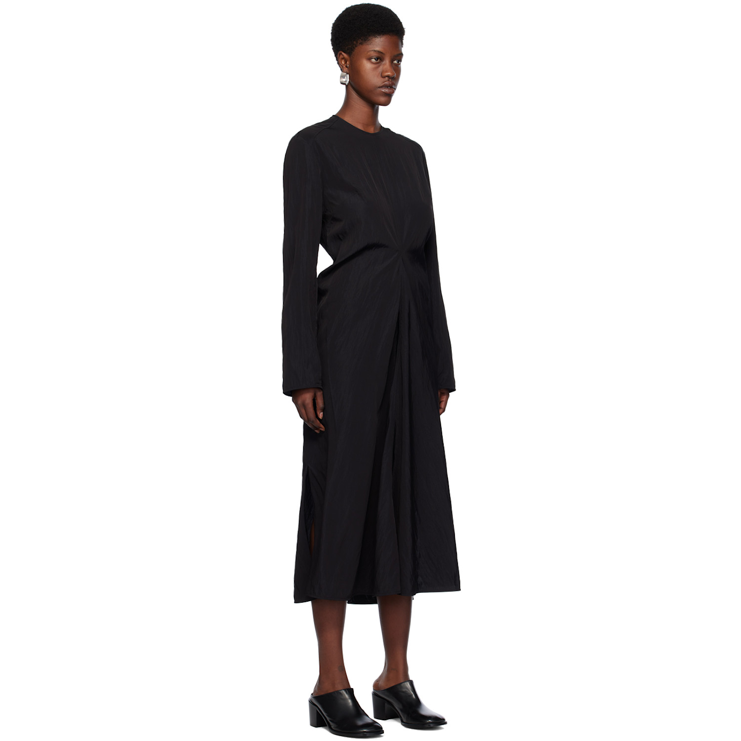  Studio Nicholson Black Welles Midi Dress 