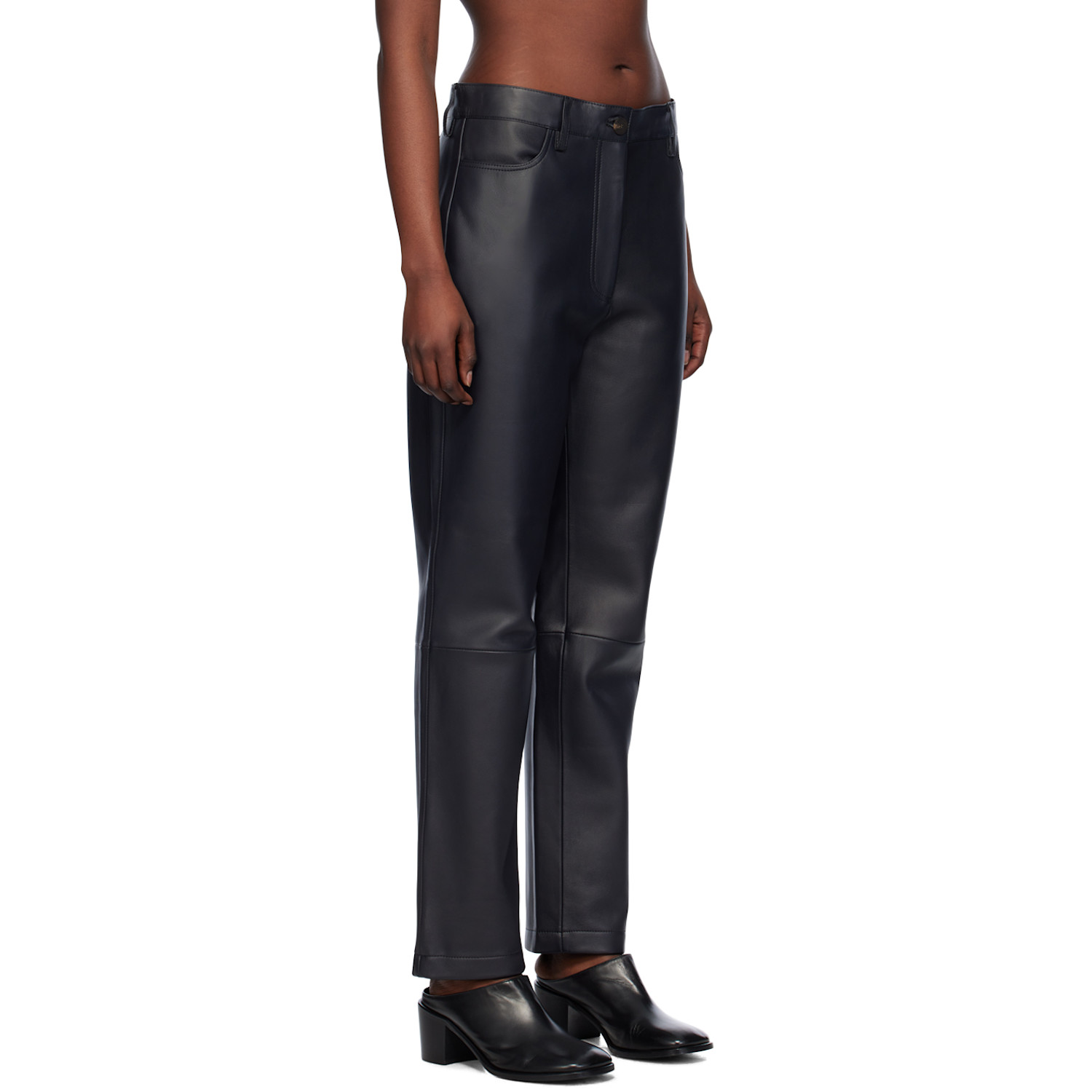  Studio Nicholson Black Opie Leather Pants 