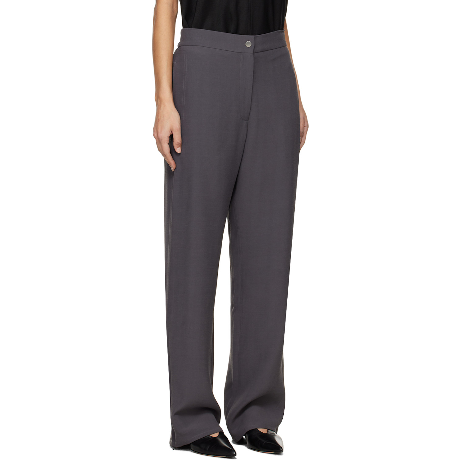  Studio Nicholson Gray Rush Trousers 