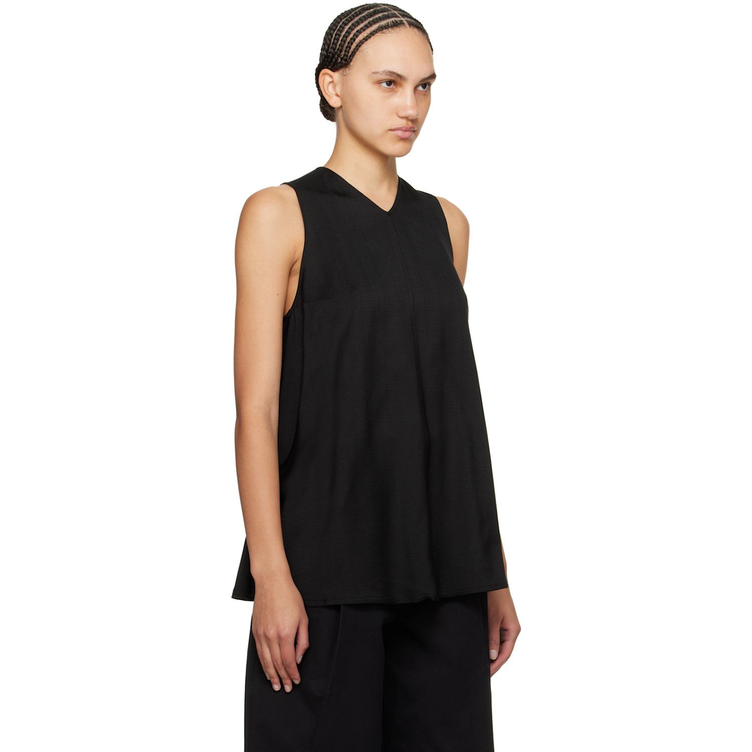  Studio Nicholson Black Forres Tank Top 