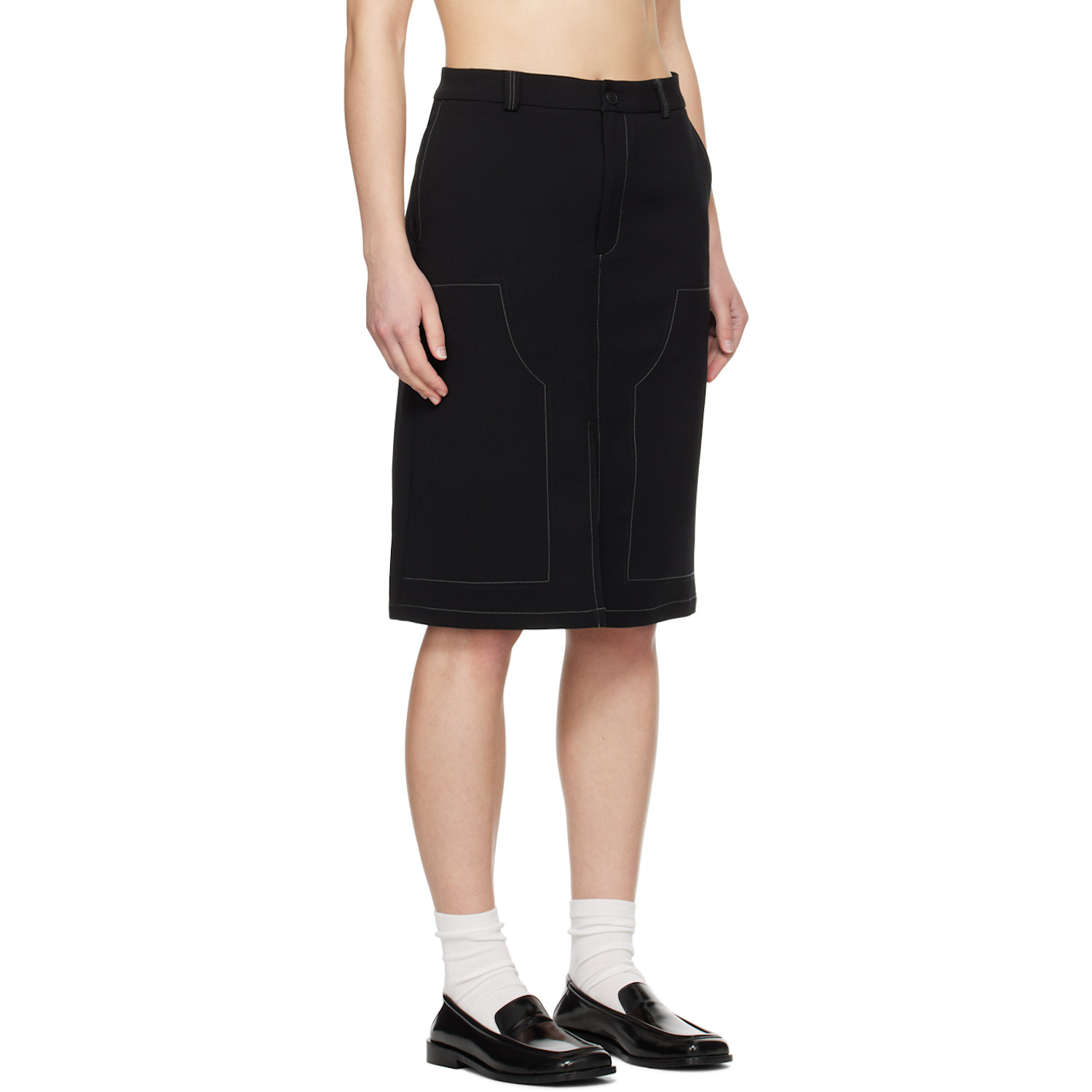  Soulland Black Deen Midi Skirt 