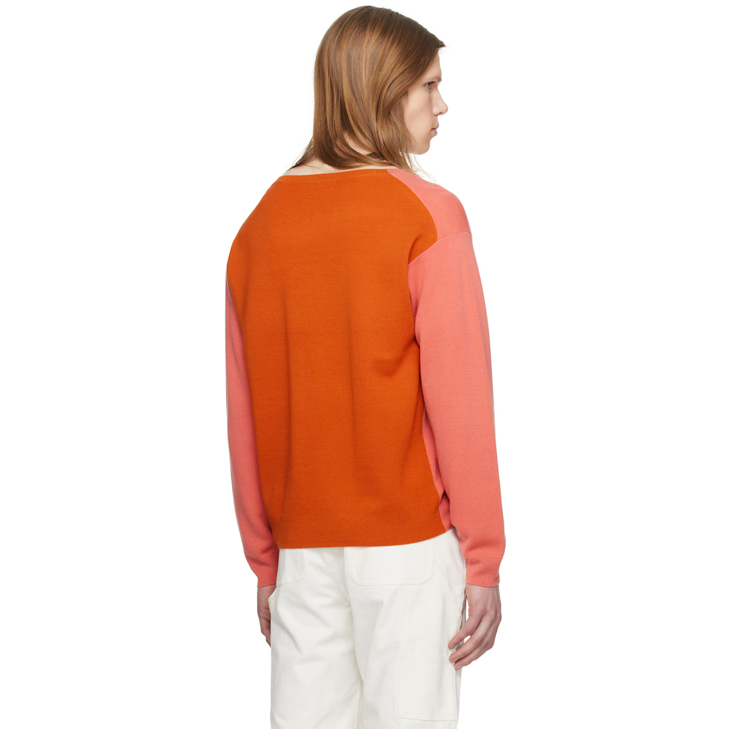  Zankov Pink & Orange V-neck Sweater 