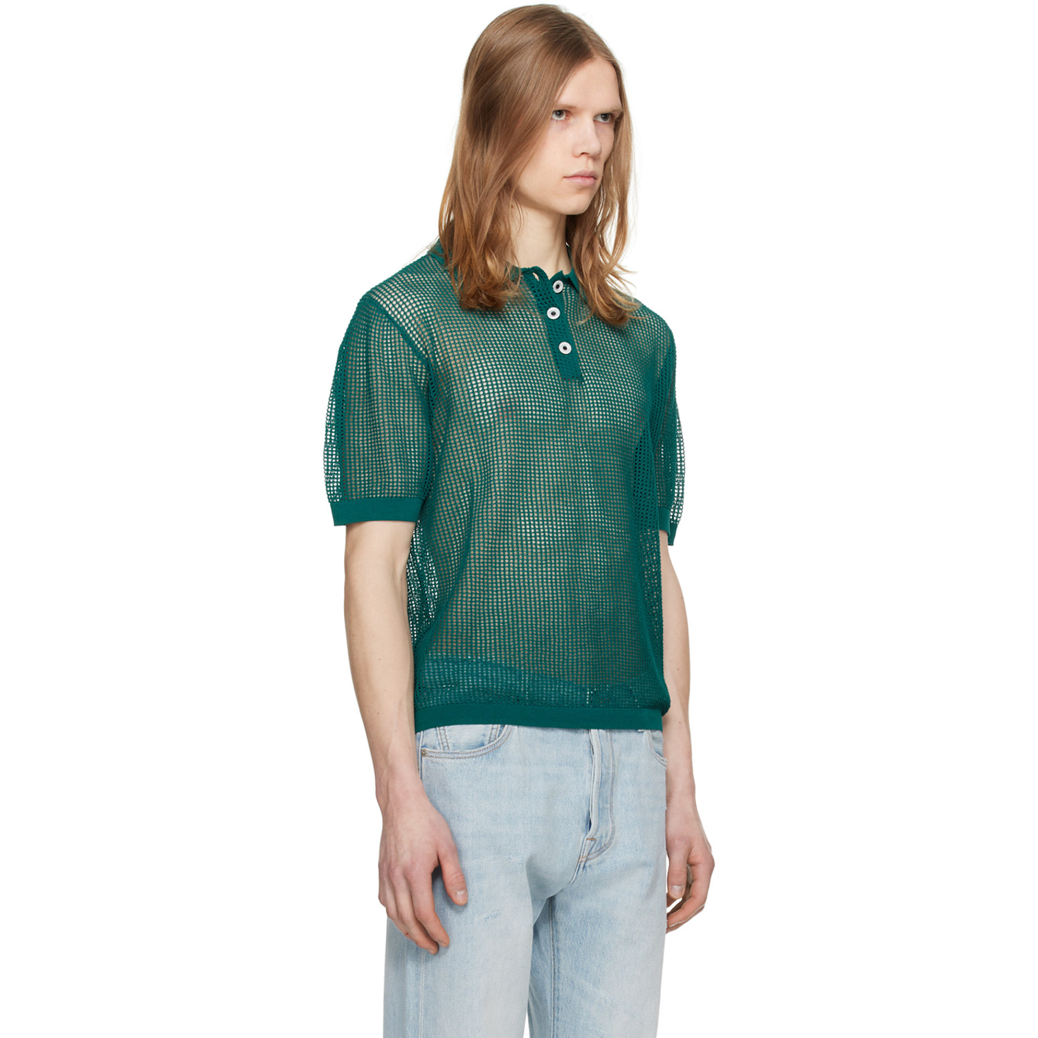  Zankov Green Three-button Polo 